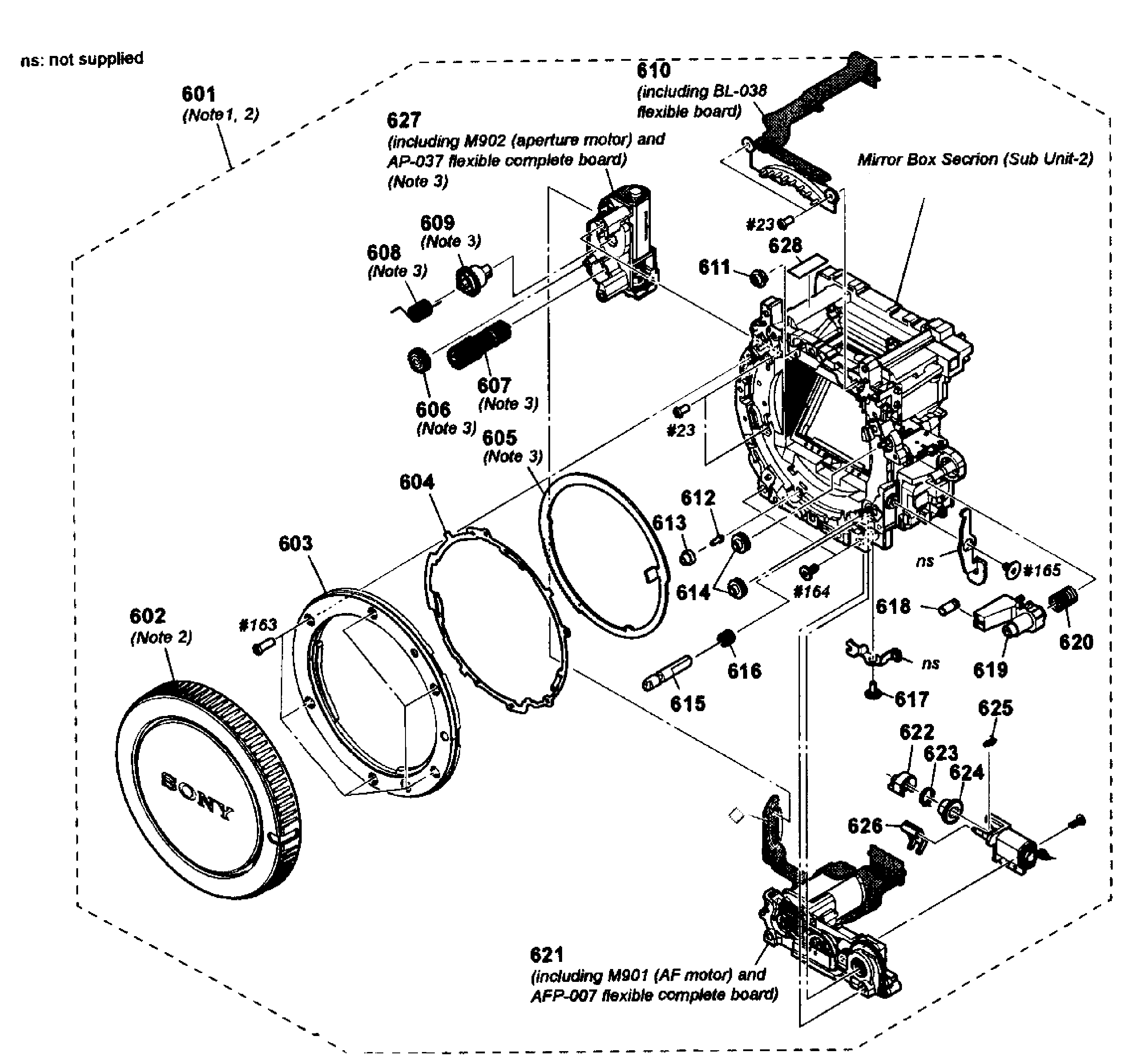 Sony SLT-A77VM mirror box 1 diagram