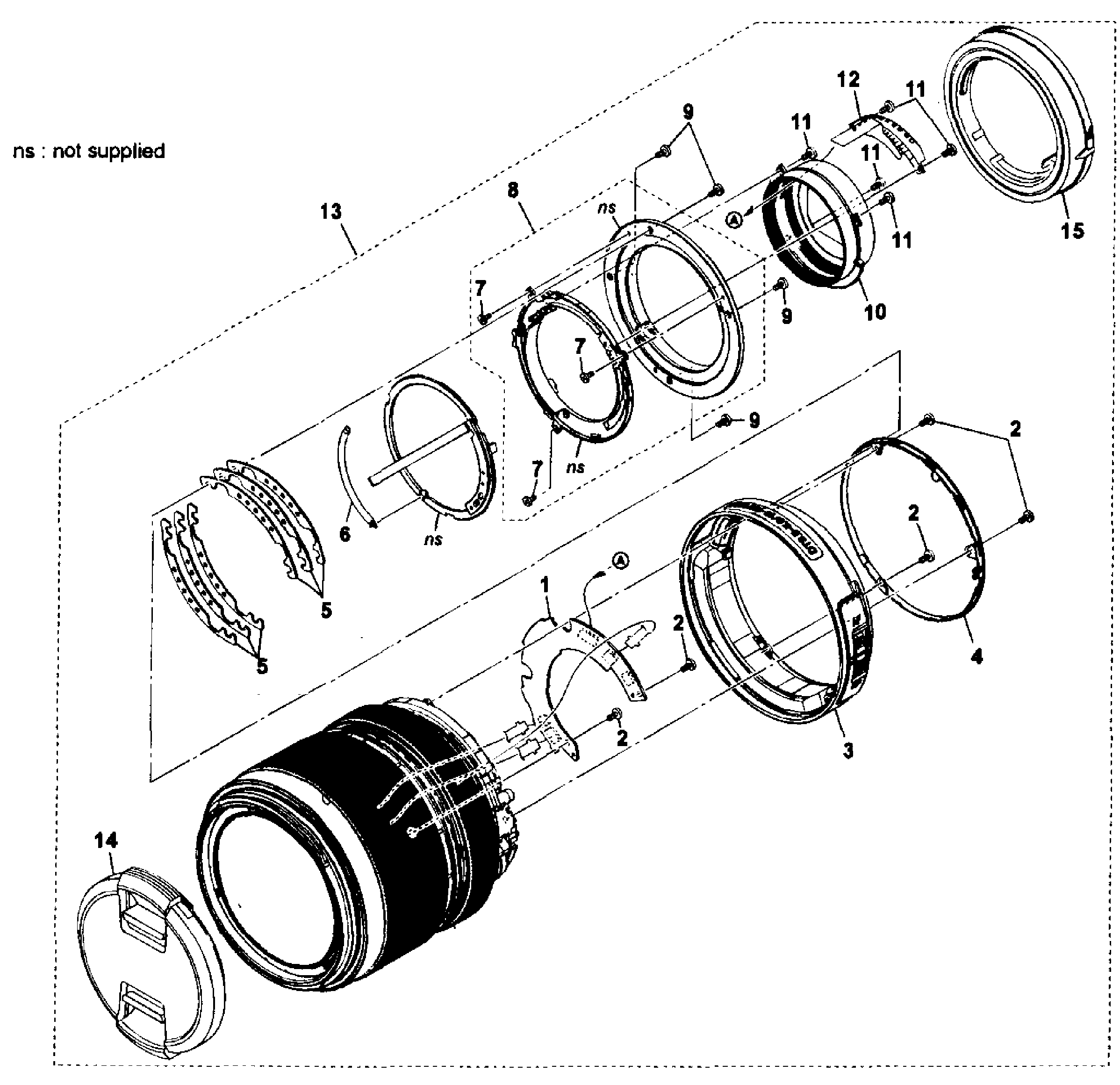 Sony SLT-A77VM lens sal18135-1 diagram