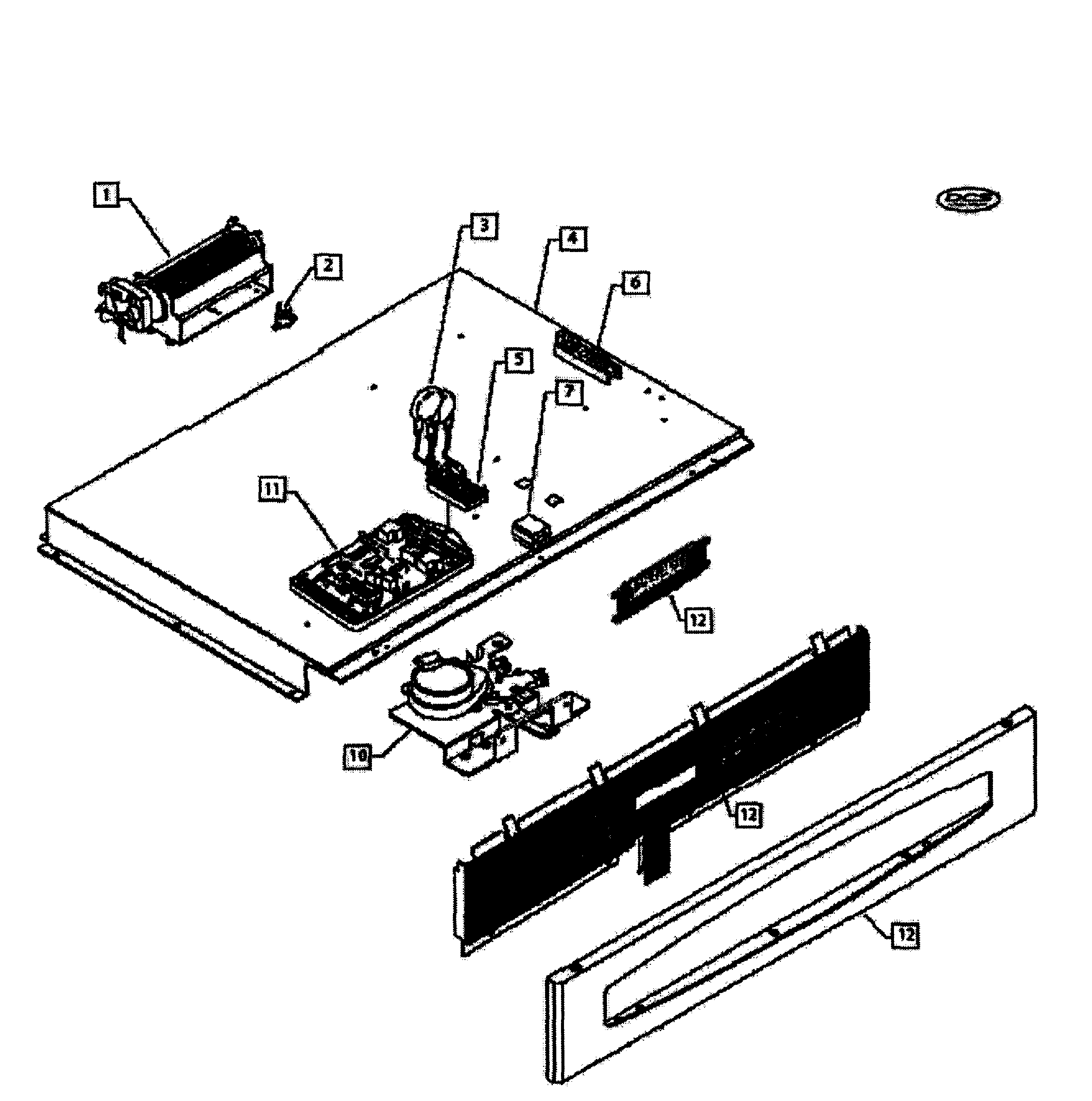 DCS WOS-130SS-PH-70085 contol panel diagram