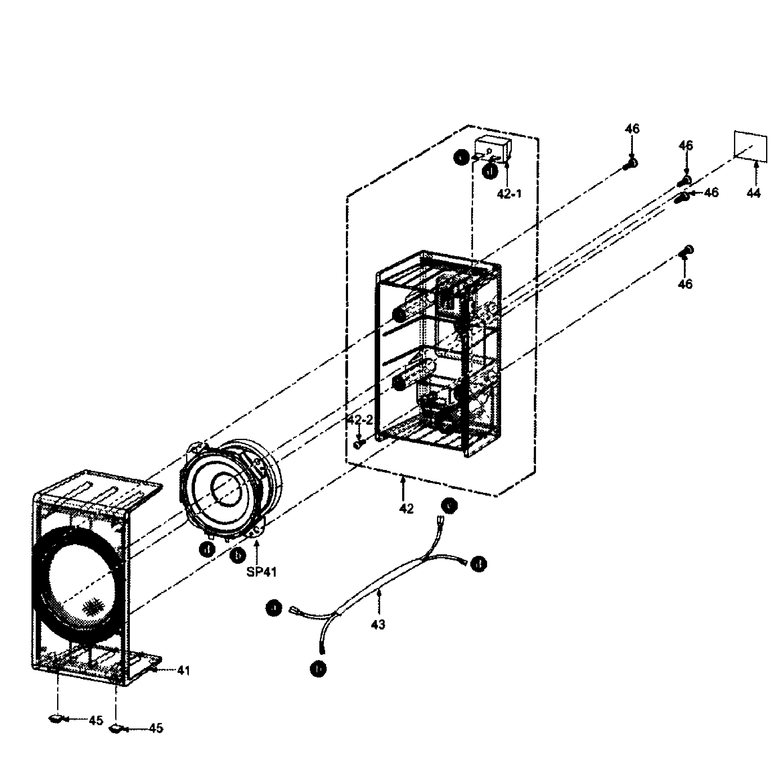 Panasonic SC-BTT195P speaker diagram