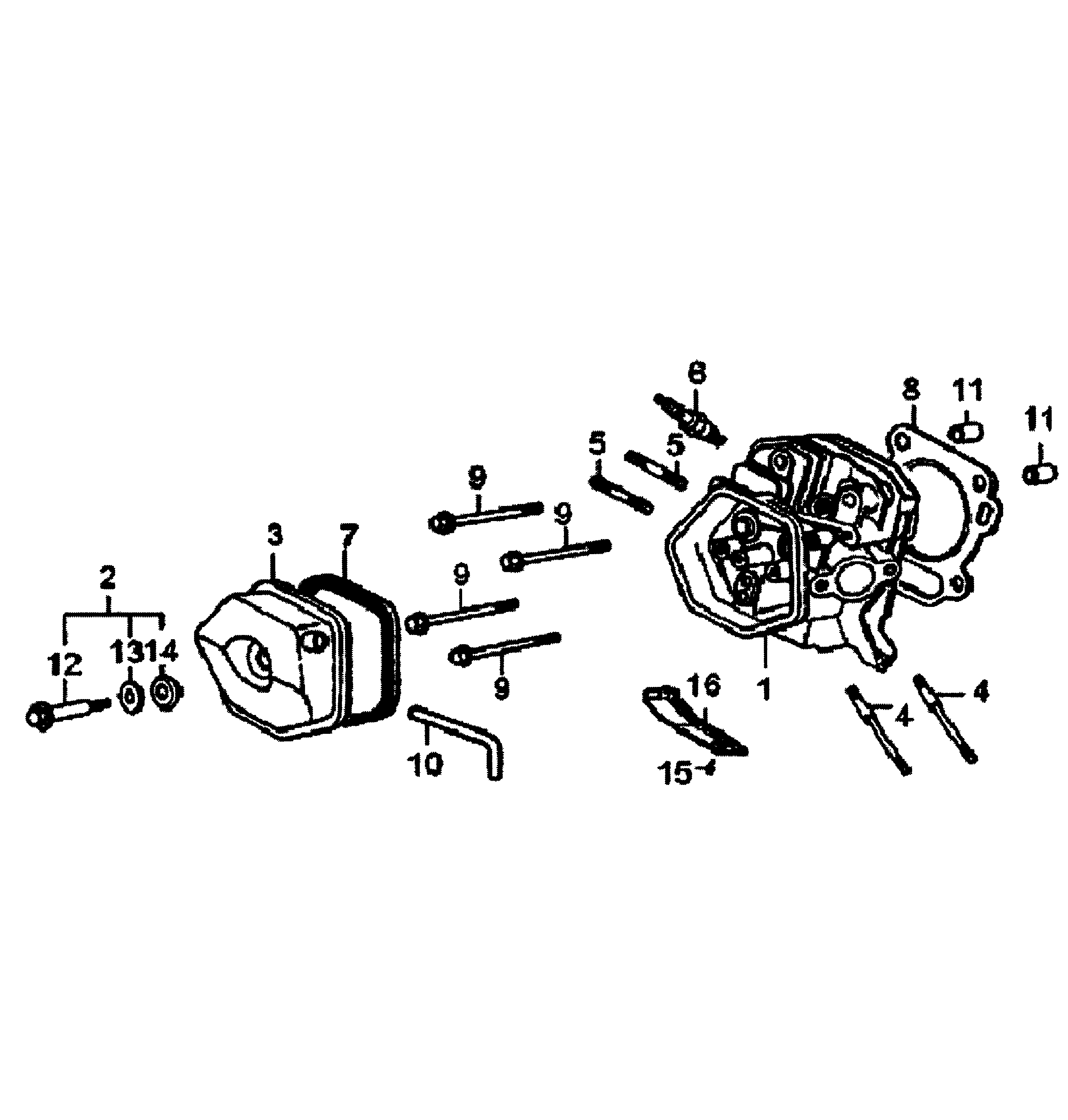 Generac 5940-0 cylinder head diagram