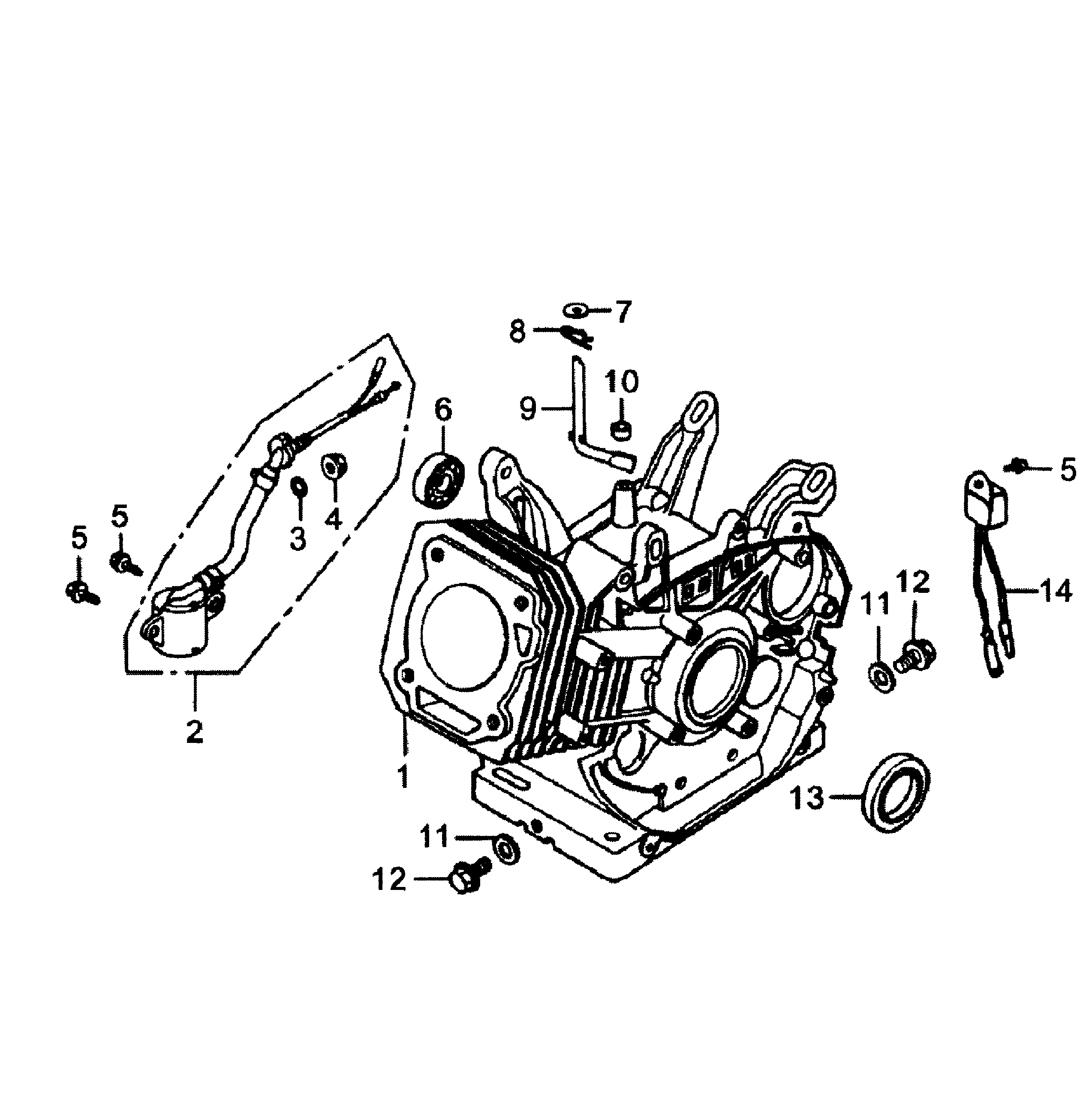 Generac 5940-0 crankcase diagram