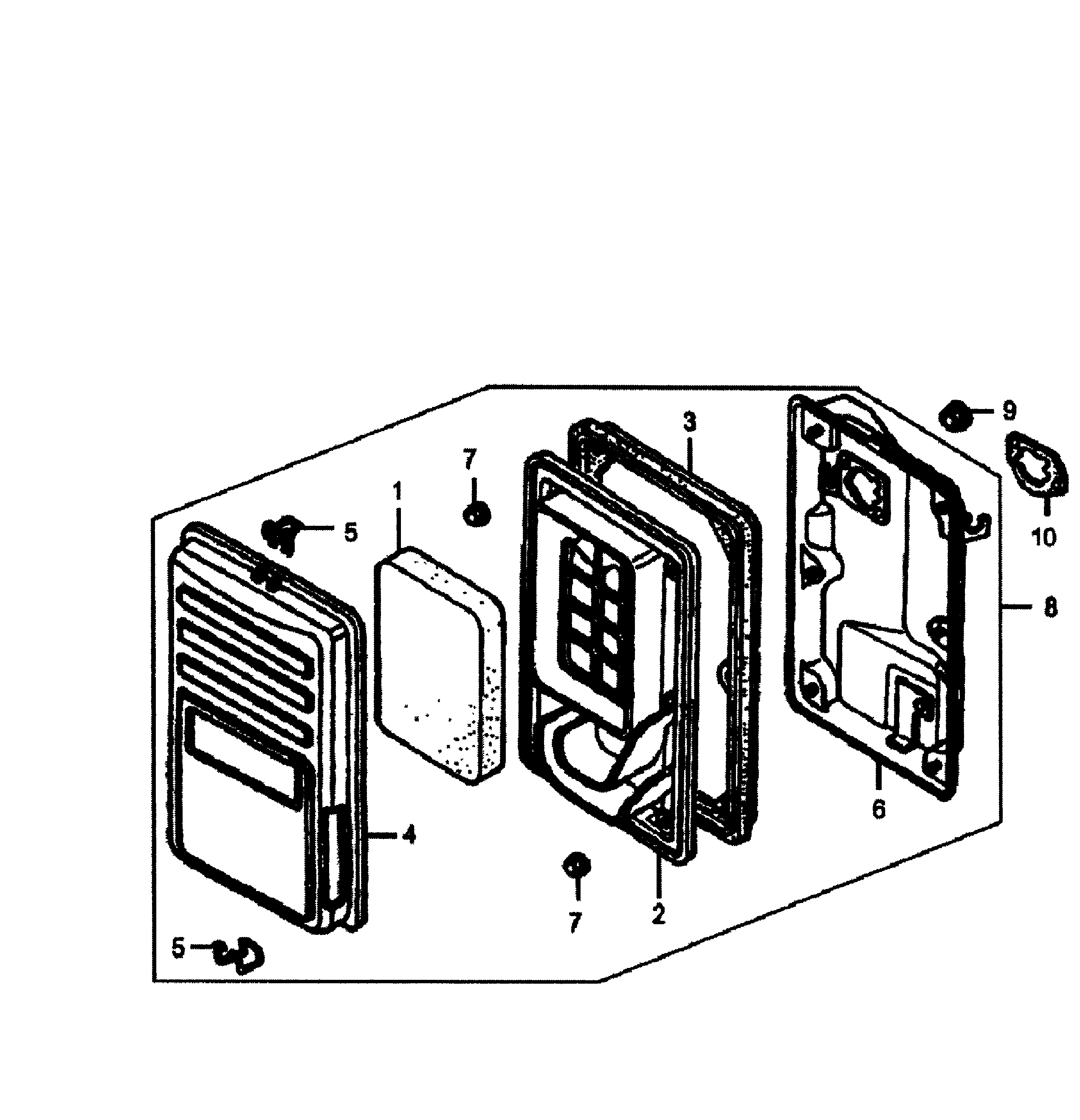 Generac 5940-0 air cleaner diagram