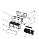 Mitsubishi MS-A12WA cabinet parts diagram