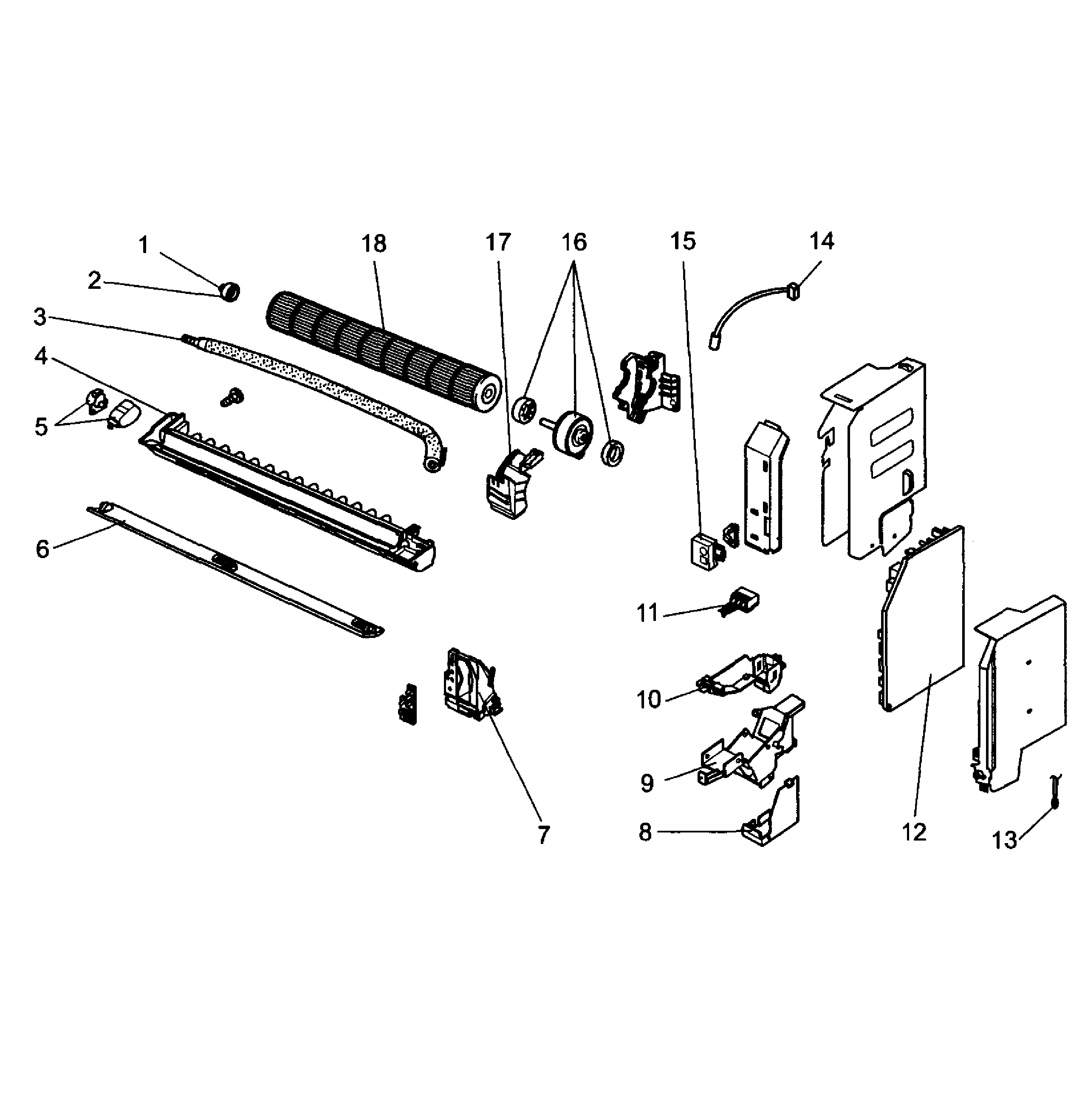 Mitsubishi MS-A12WA fan assy diagram