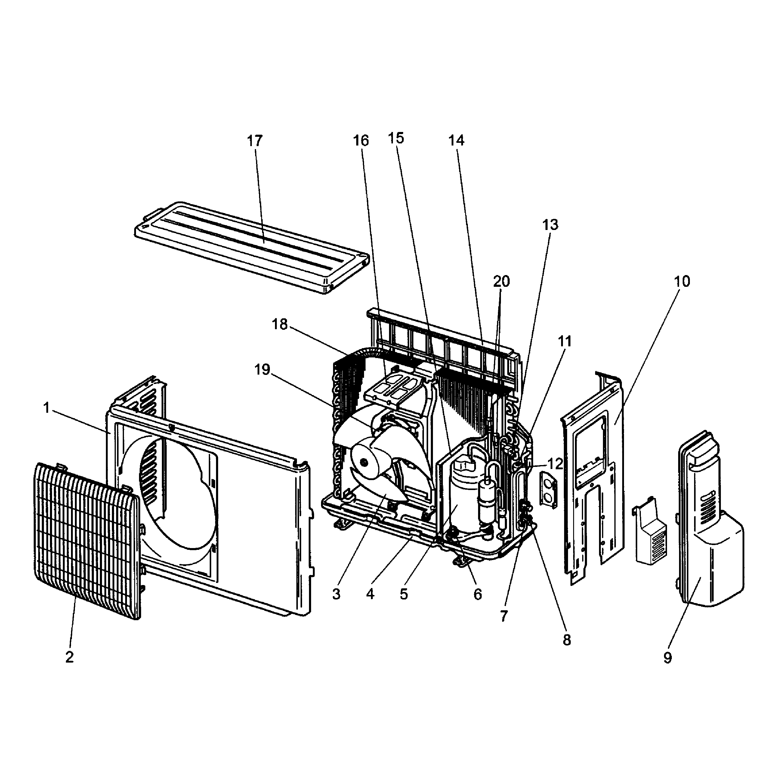 Mitsubishi MUZ-FD09NA cabinet parts diagram