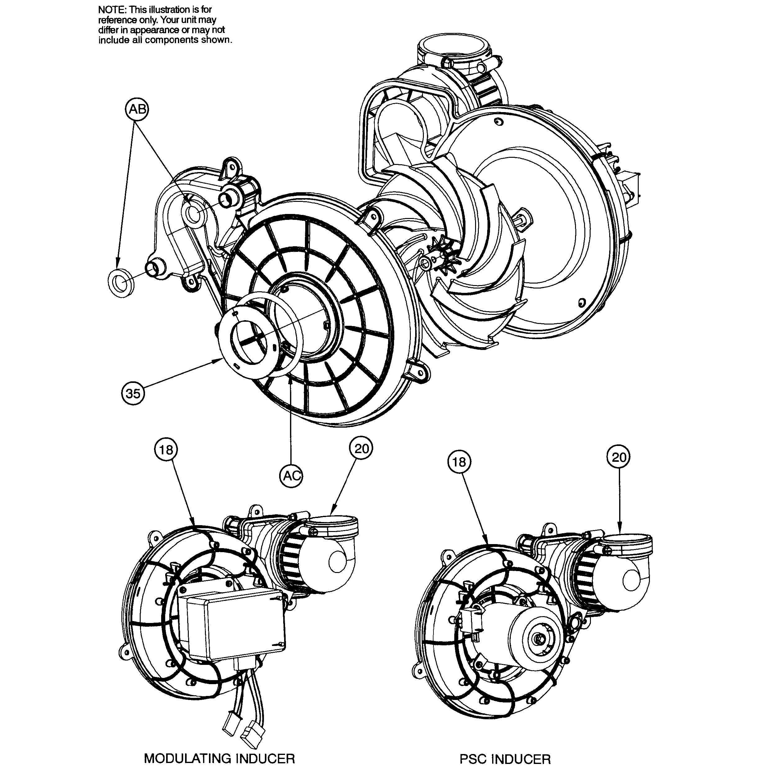 ICP N9MSB0601410A1 inducer motor diagram