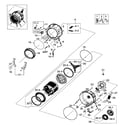 Samsung WF218ANB/XAA-00 drum assy diagram