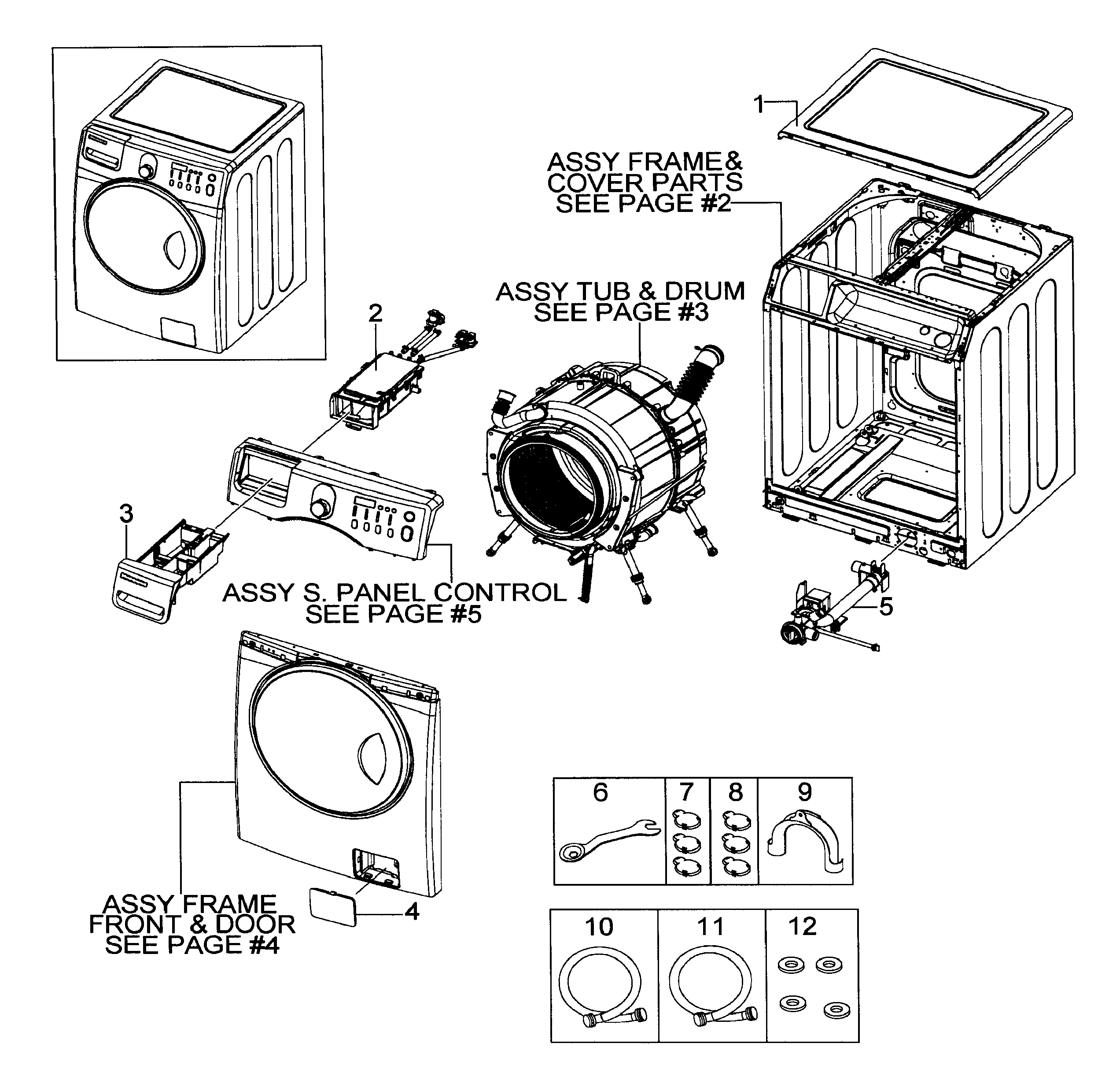 Samsung WF218ANW/XAA-00 main assy diagram