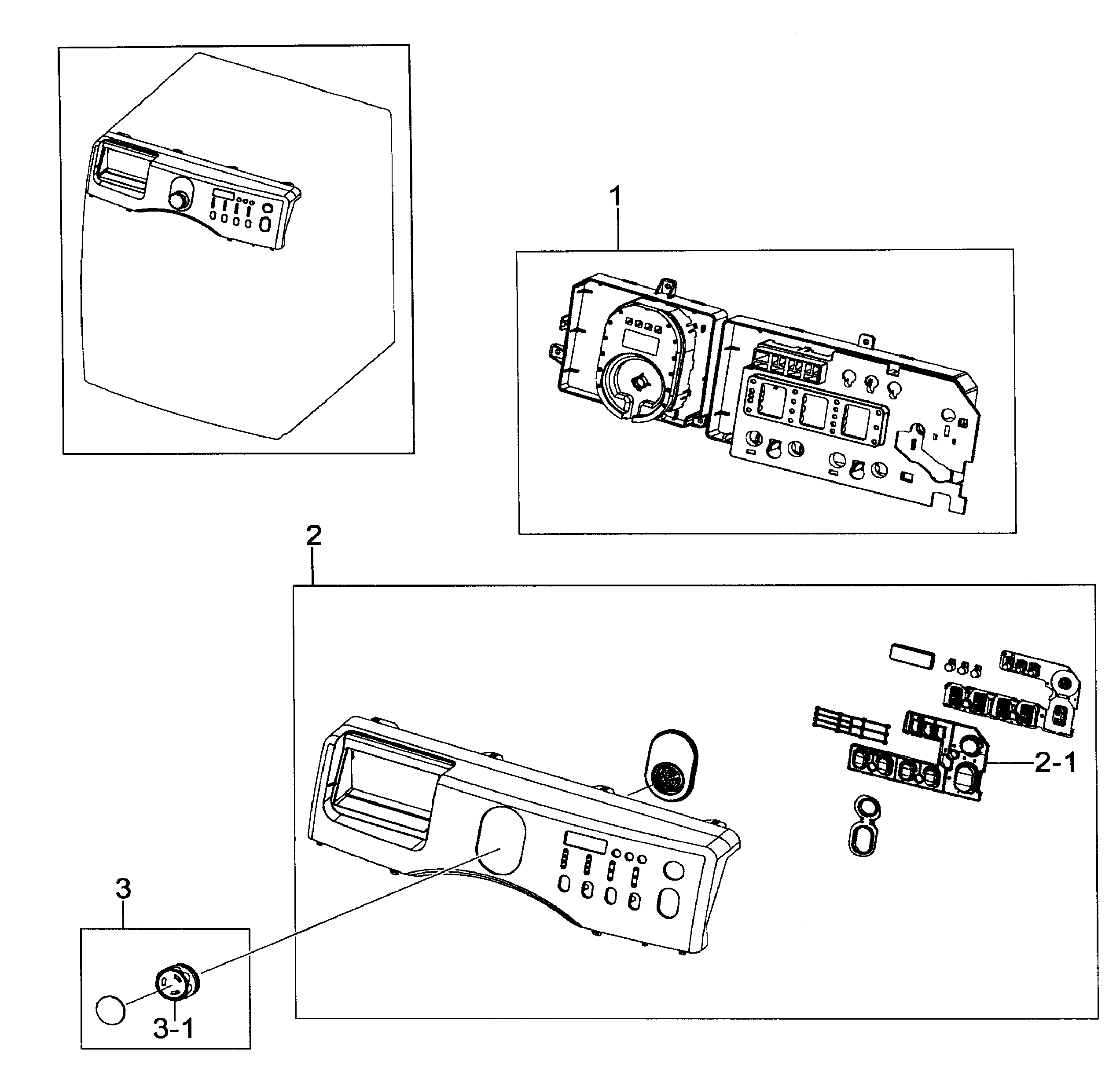Samsung WF218ANW/XAA-00 control panel diagram