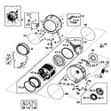 Samsung WF219ANB/XAA-00 drum assy diagram