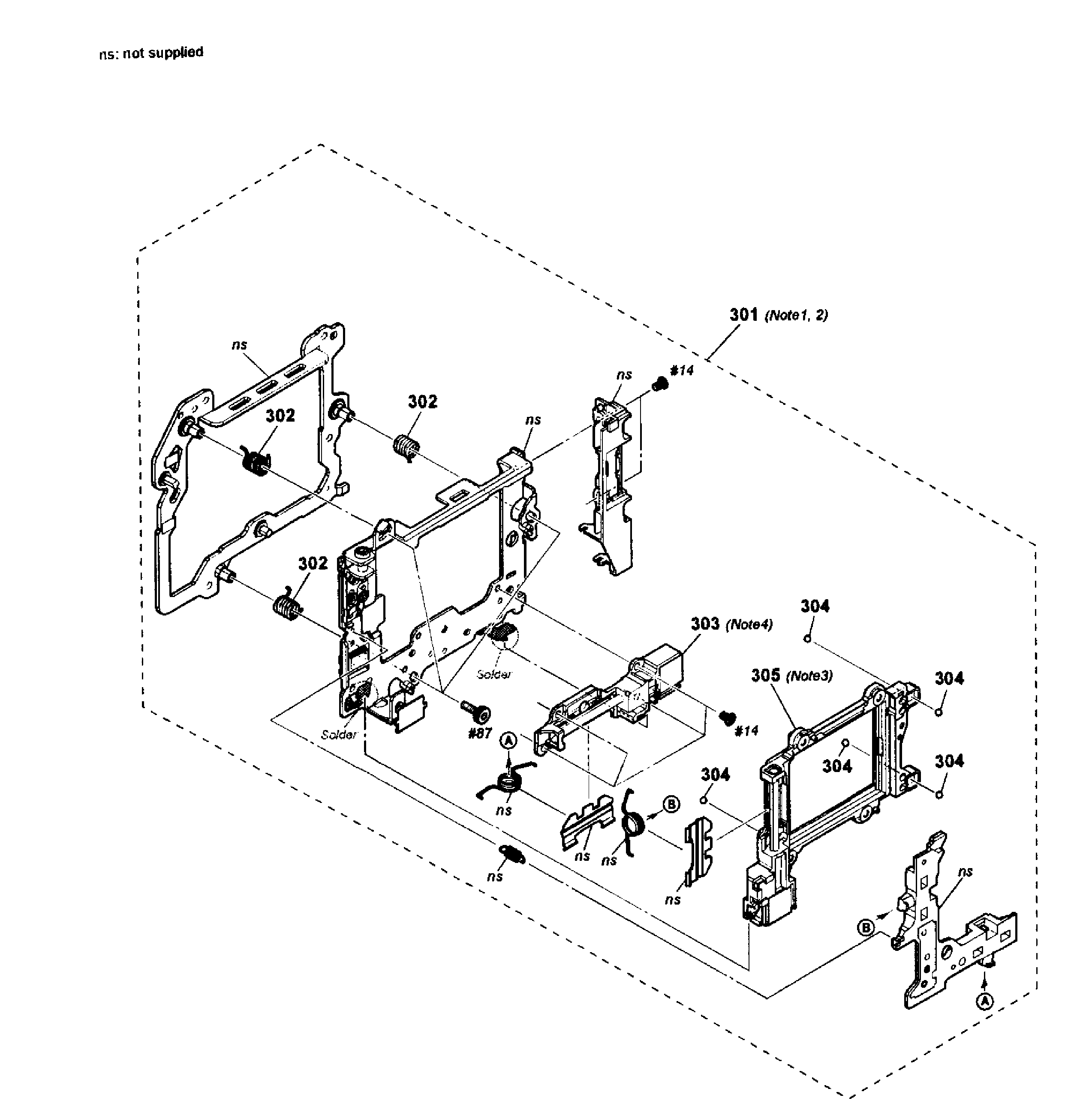 Sony SLT-A55VL anti shake assy diagram