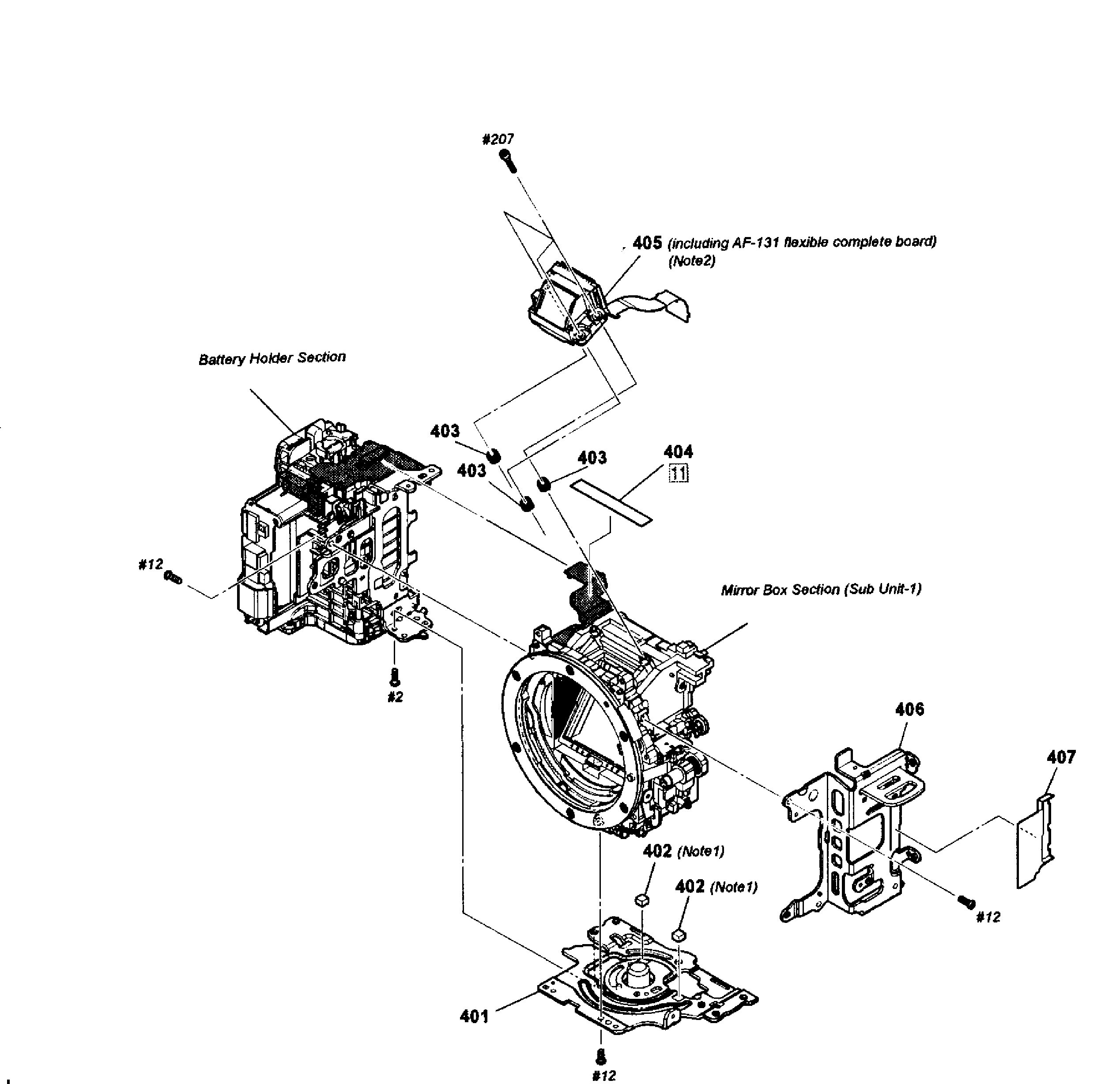 Sony SLT-A55VL af module diagram