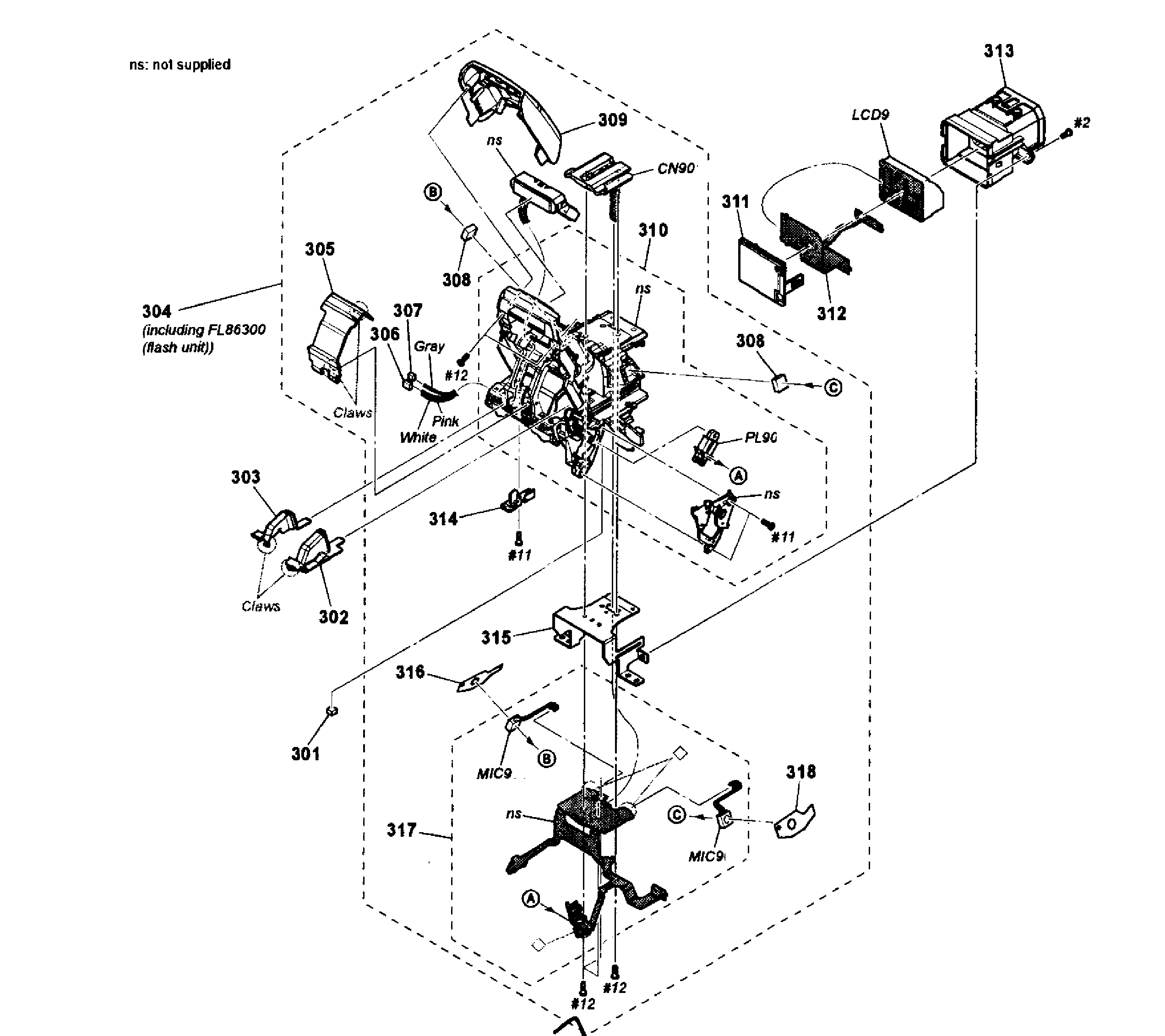 Sony SLT-A35Y strobe base diagram