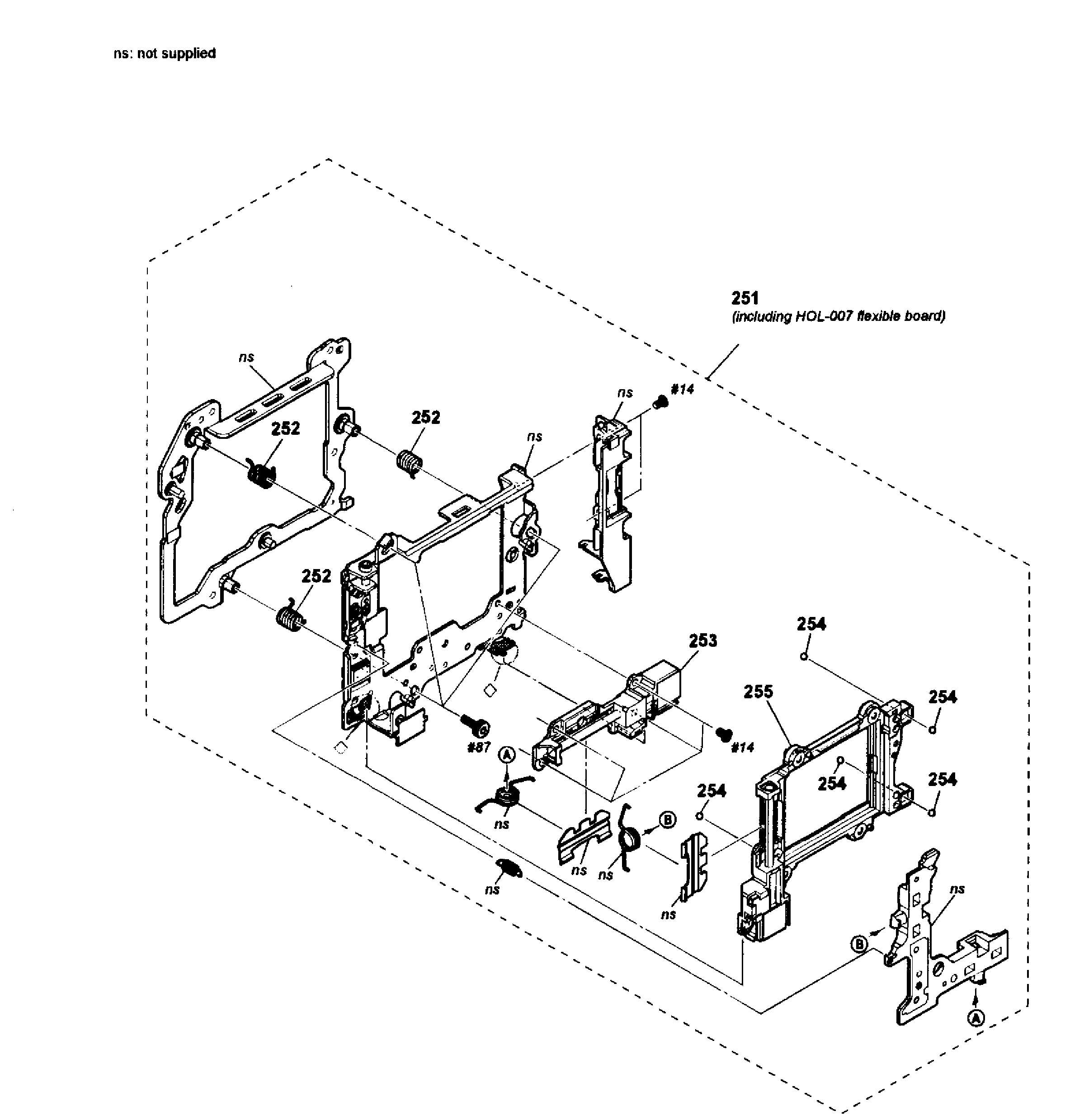 Sony SLT-A37 anti shake assy diagram