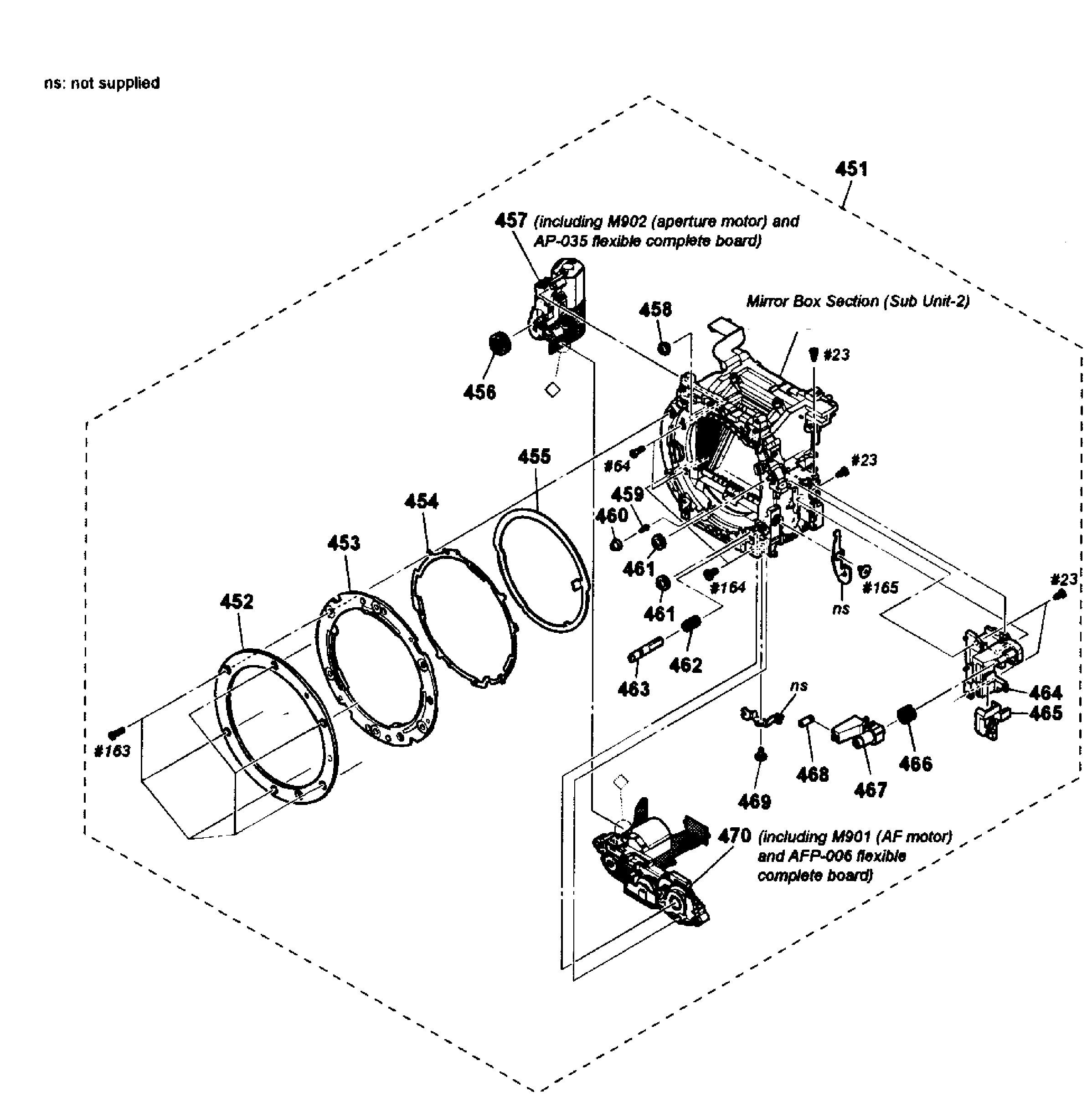 Sony SLT-A37 mirror box 1 diagram