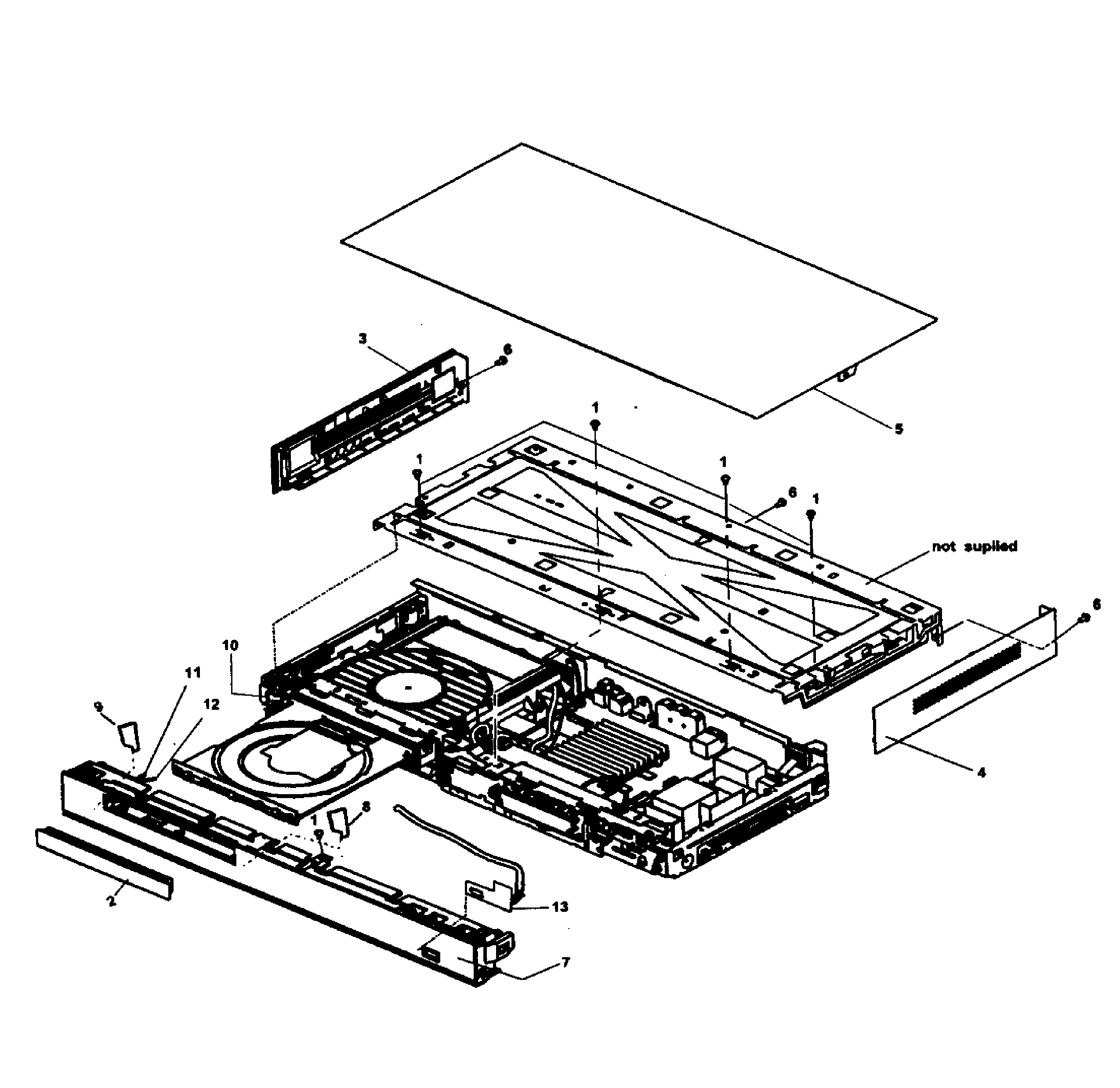 Sony BDP-S1700ES cabinet parts diagram