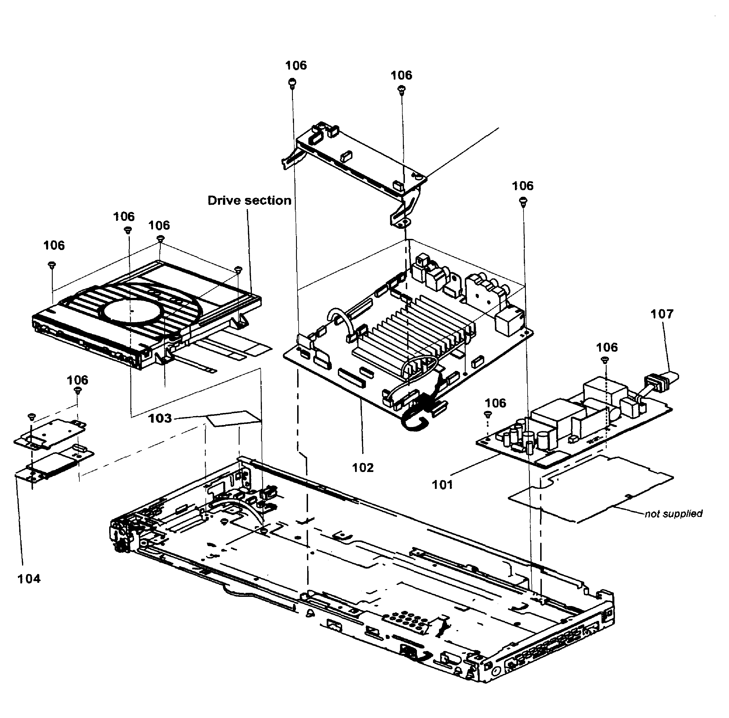 Sony BDP-S1700ES main assy diagram