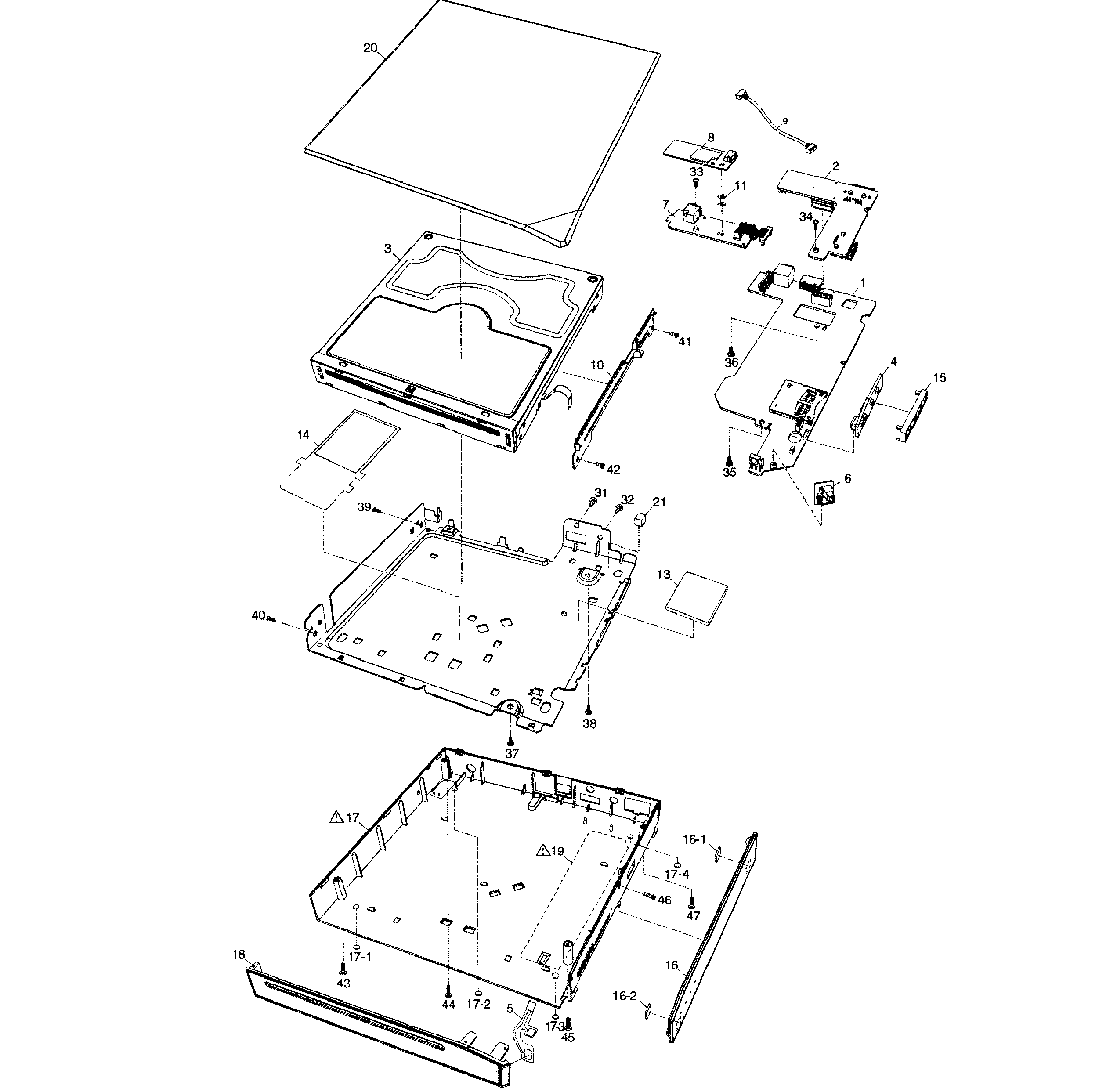 Panasonic DMP-BBT01P cabinet parts diagram