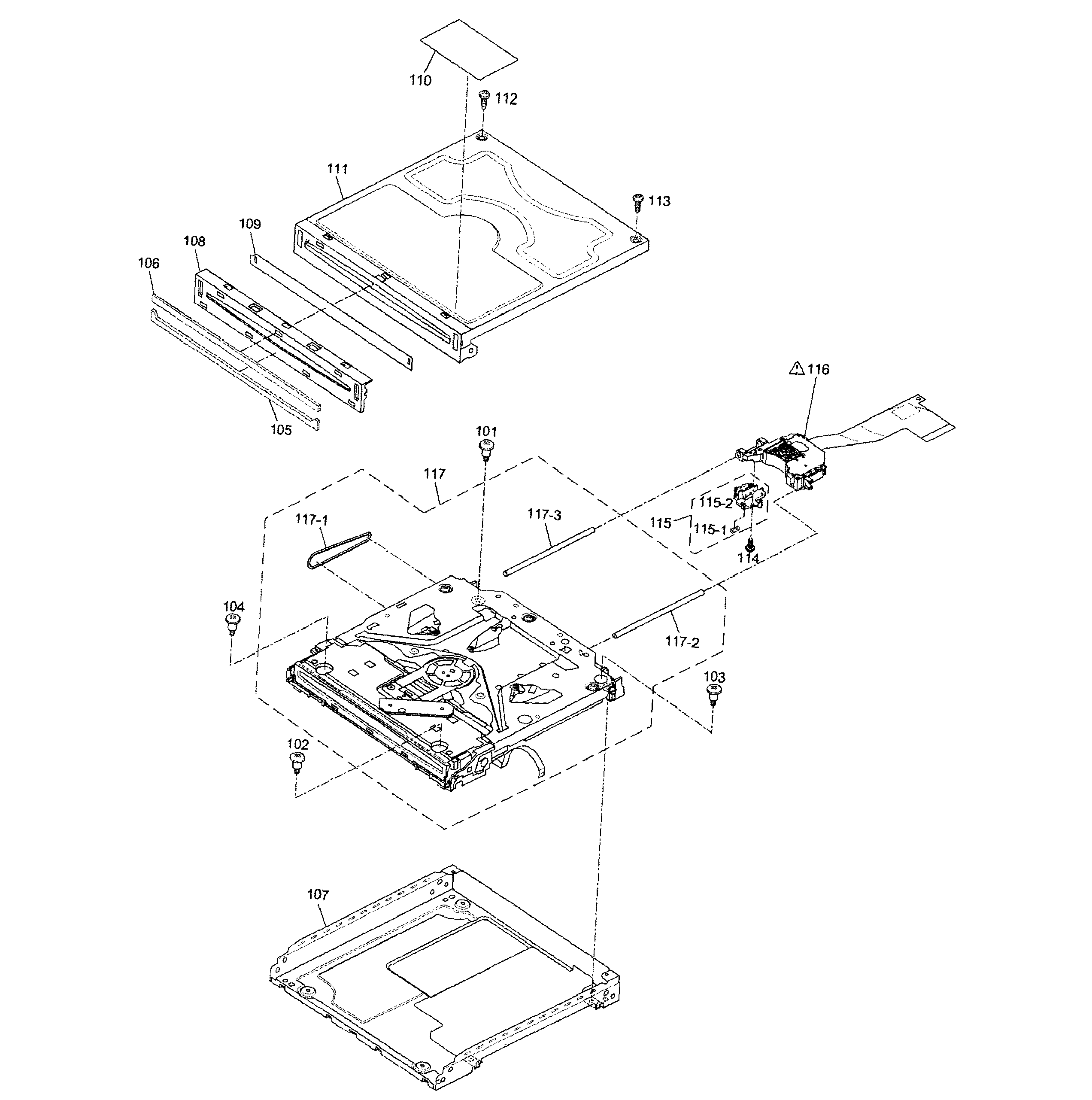 Panasonic DMP-BBT01P dvd mechanism diagram