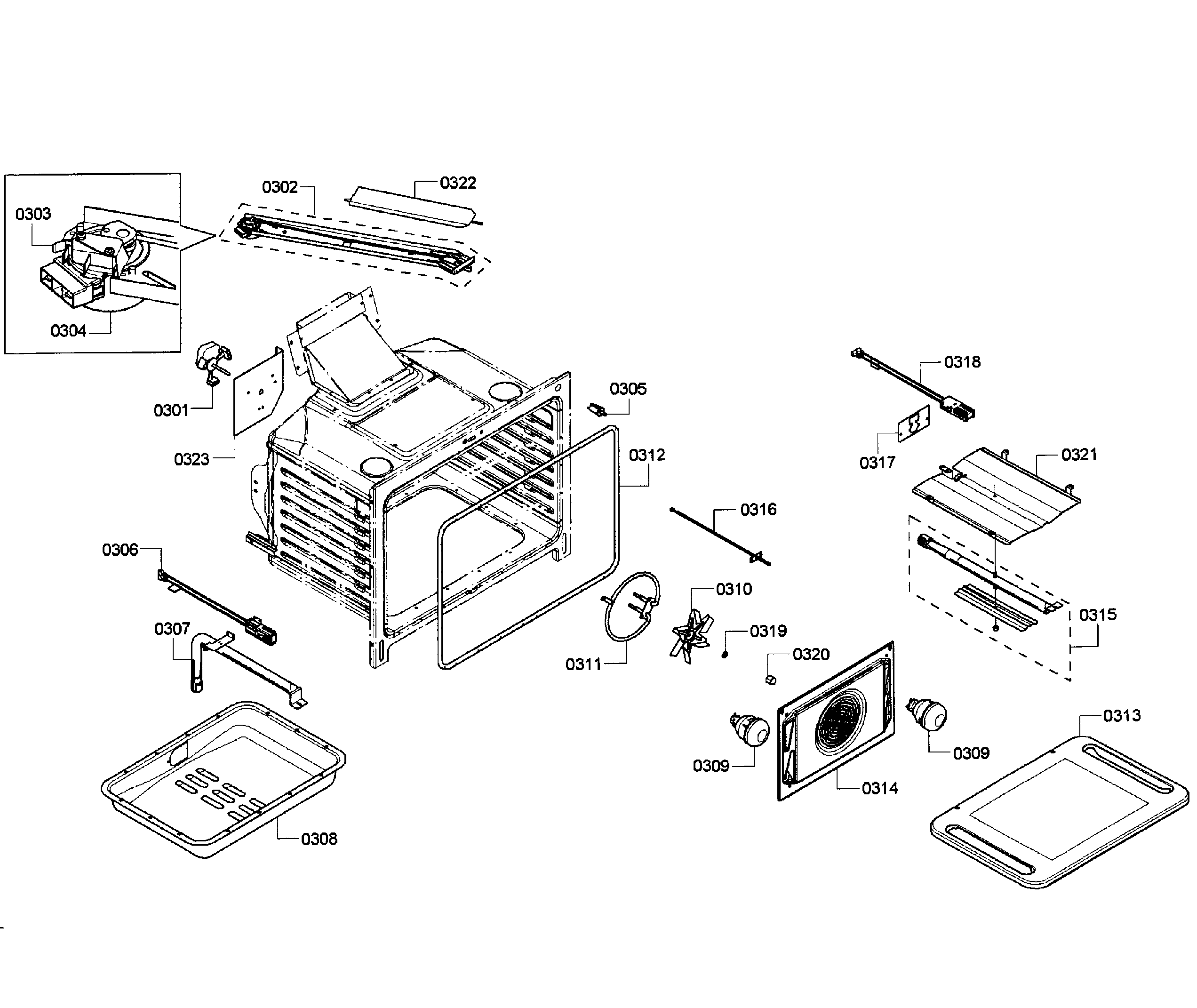 Bosch HGS7052UC/07 oven assy diagram