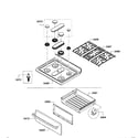 Bosch HGS5053UC/02 top assy/drawer diagram