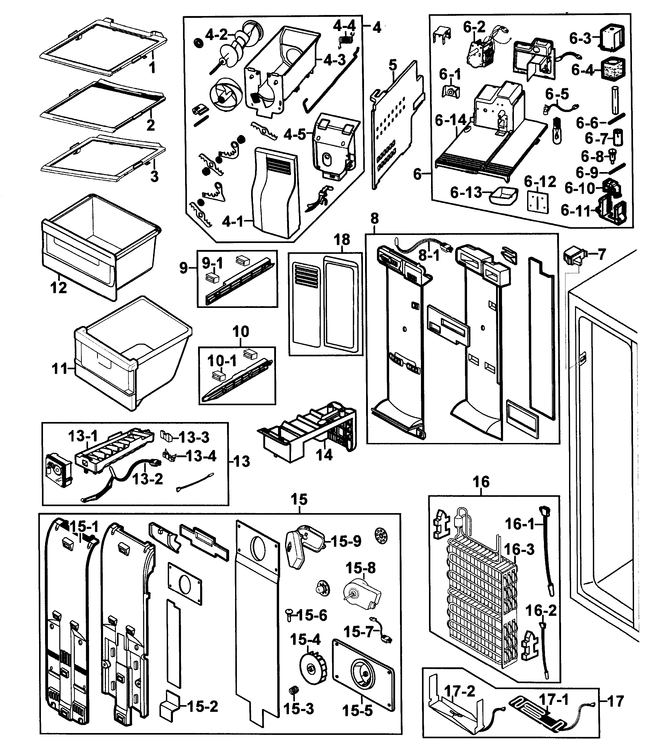 Samsung RS269LARS/XAA-00 freezer diagram