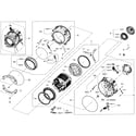 Samsung WF361BVBEWR/A2-01 drum assy diagram