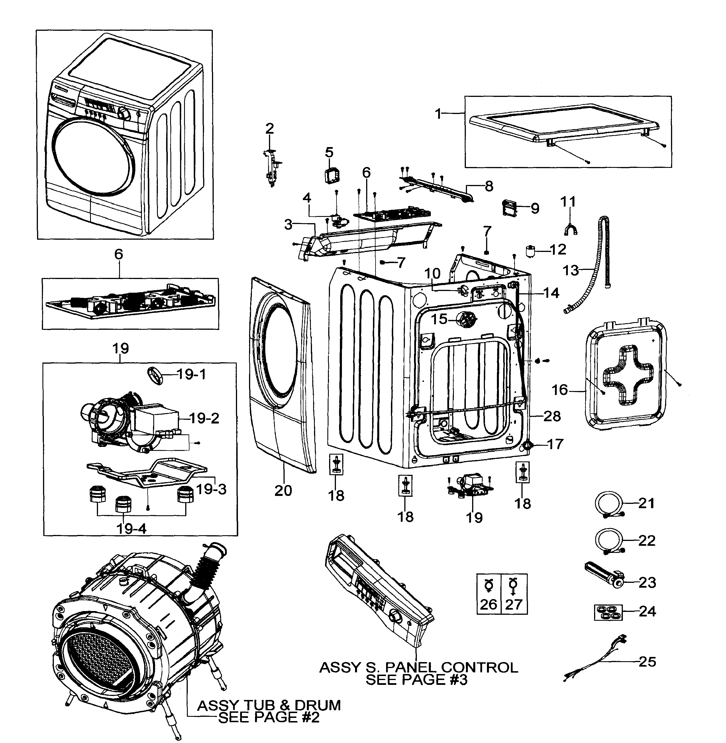 Samsung WF317AAW/XAA-00 cabinet assy diagram