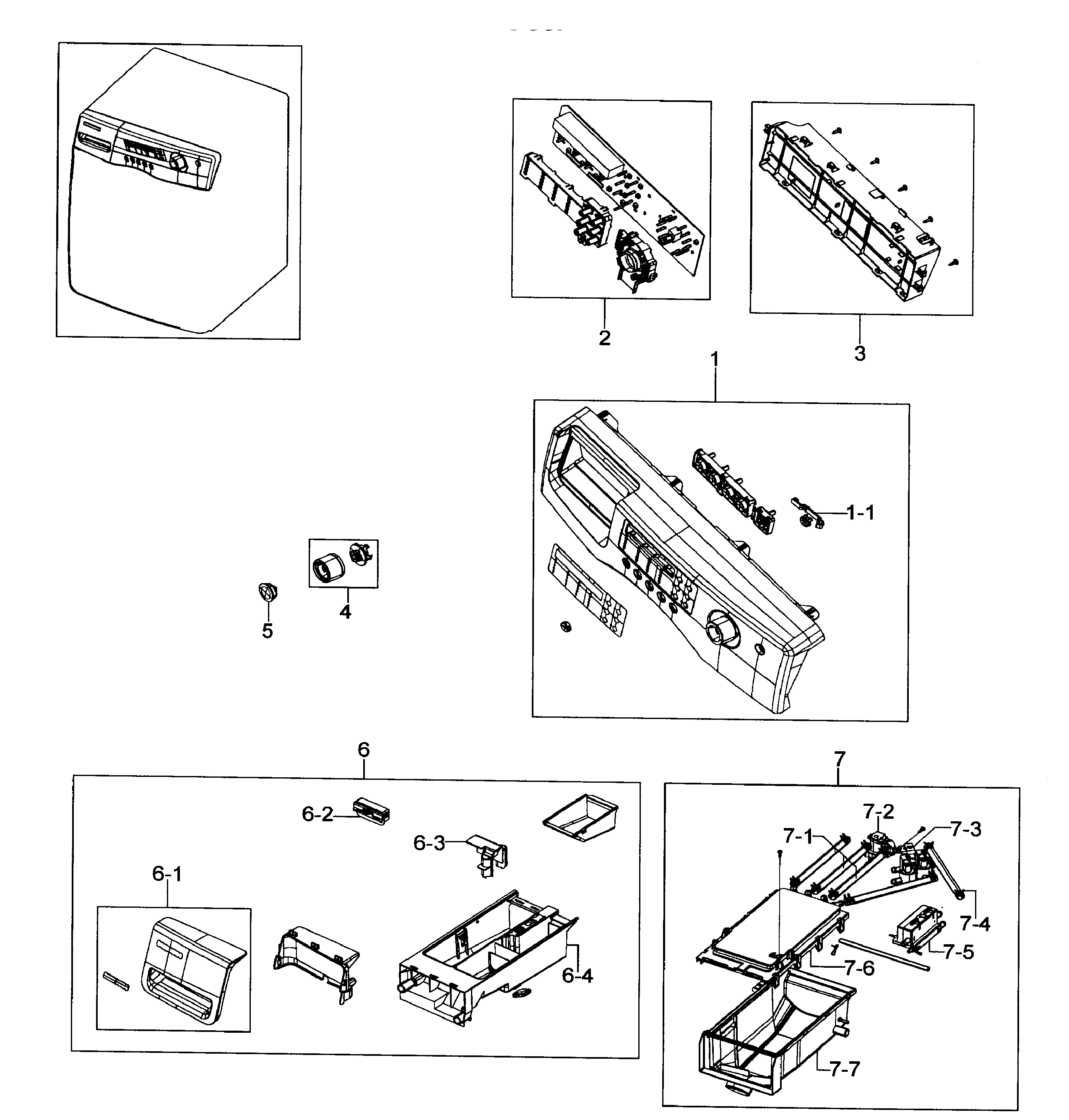 Samsung WF317AAW/XAA-00 control panel diagram