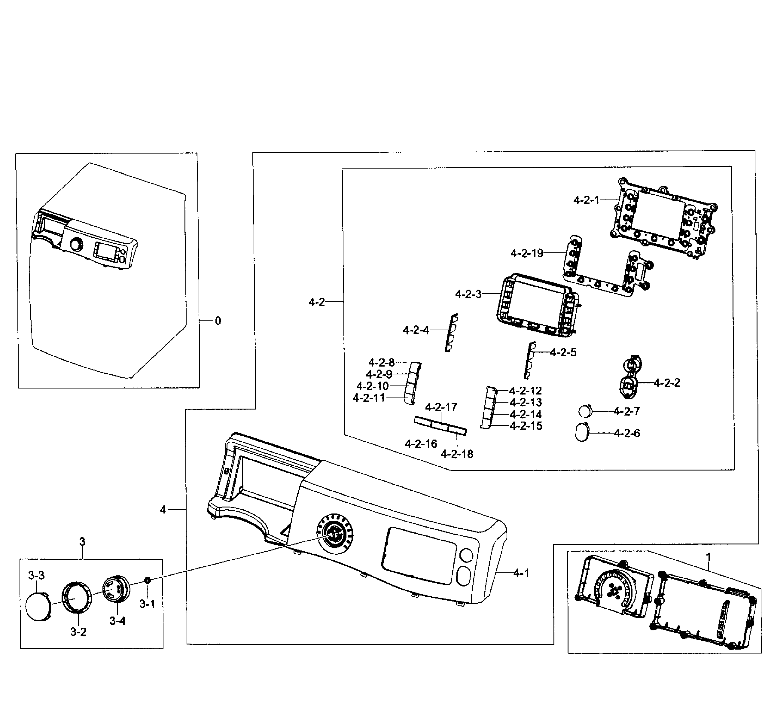 Samsung WF501ANW/XAA-01 control panel diagram
