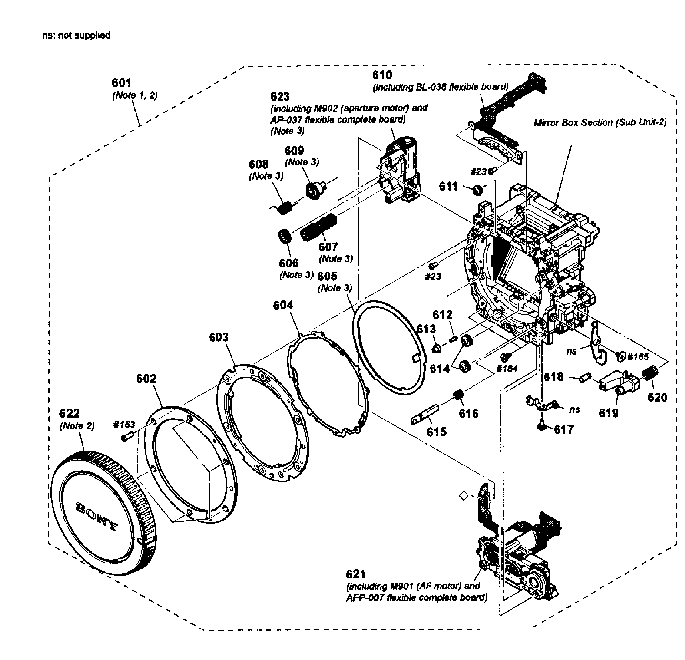 Sony SLT-A57K mirror box 1 diagram
