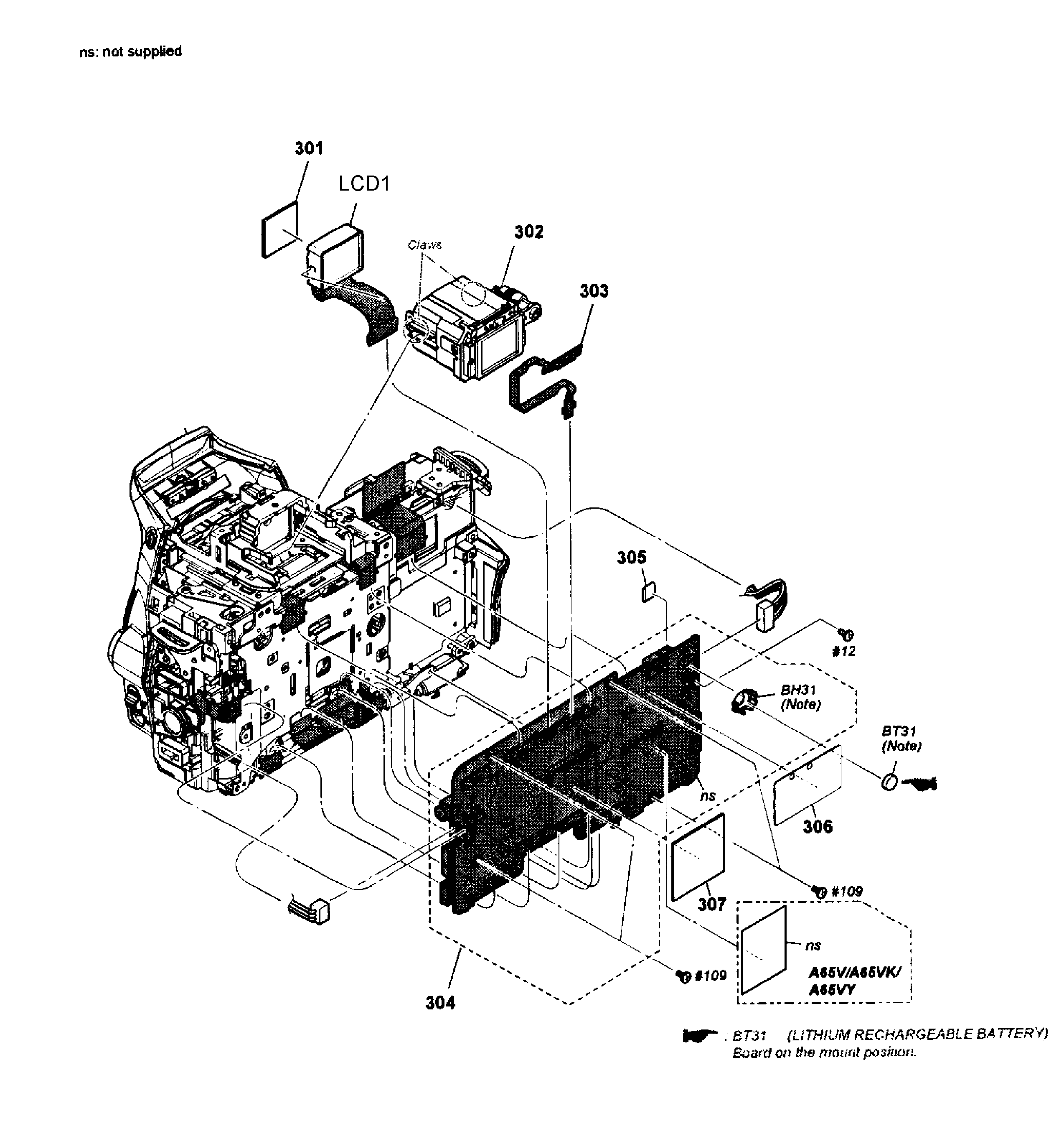 Sony SLT-A65VM main pcb diagram