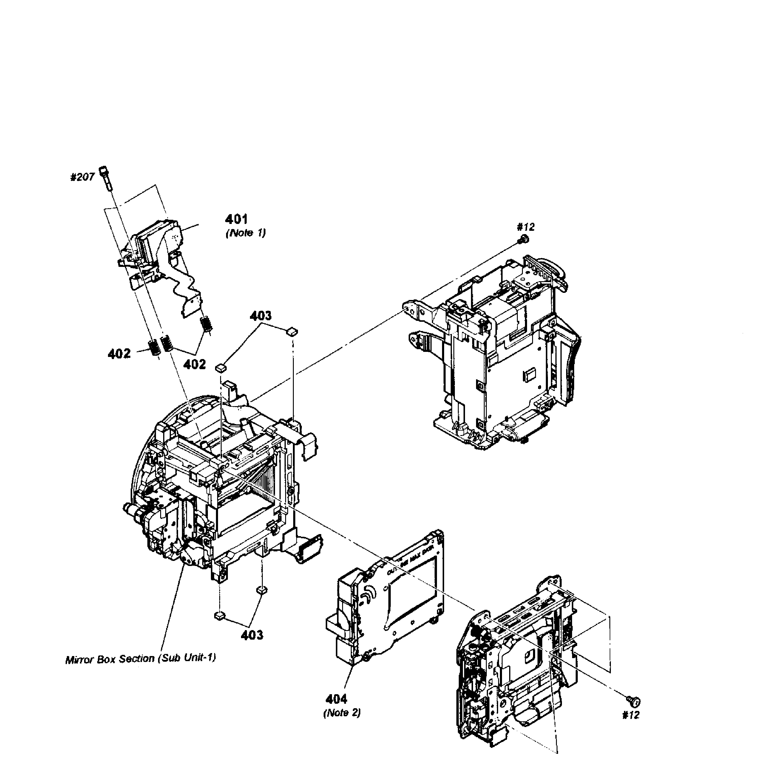 Sony SLT-A65VM shutter diagram