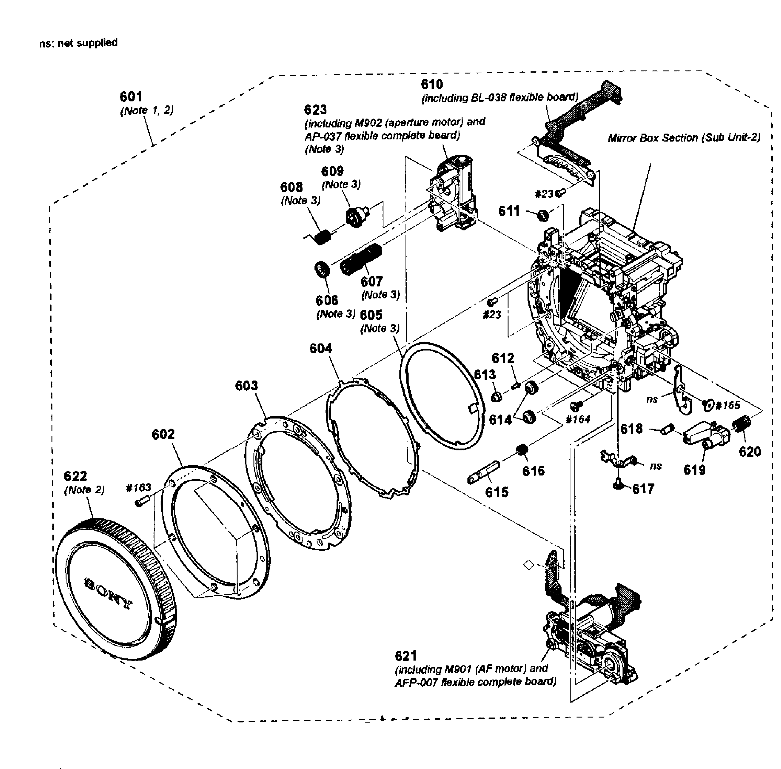 Sony SLT-A65VM mirror box 1 diagram