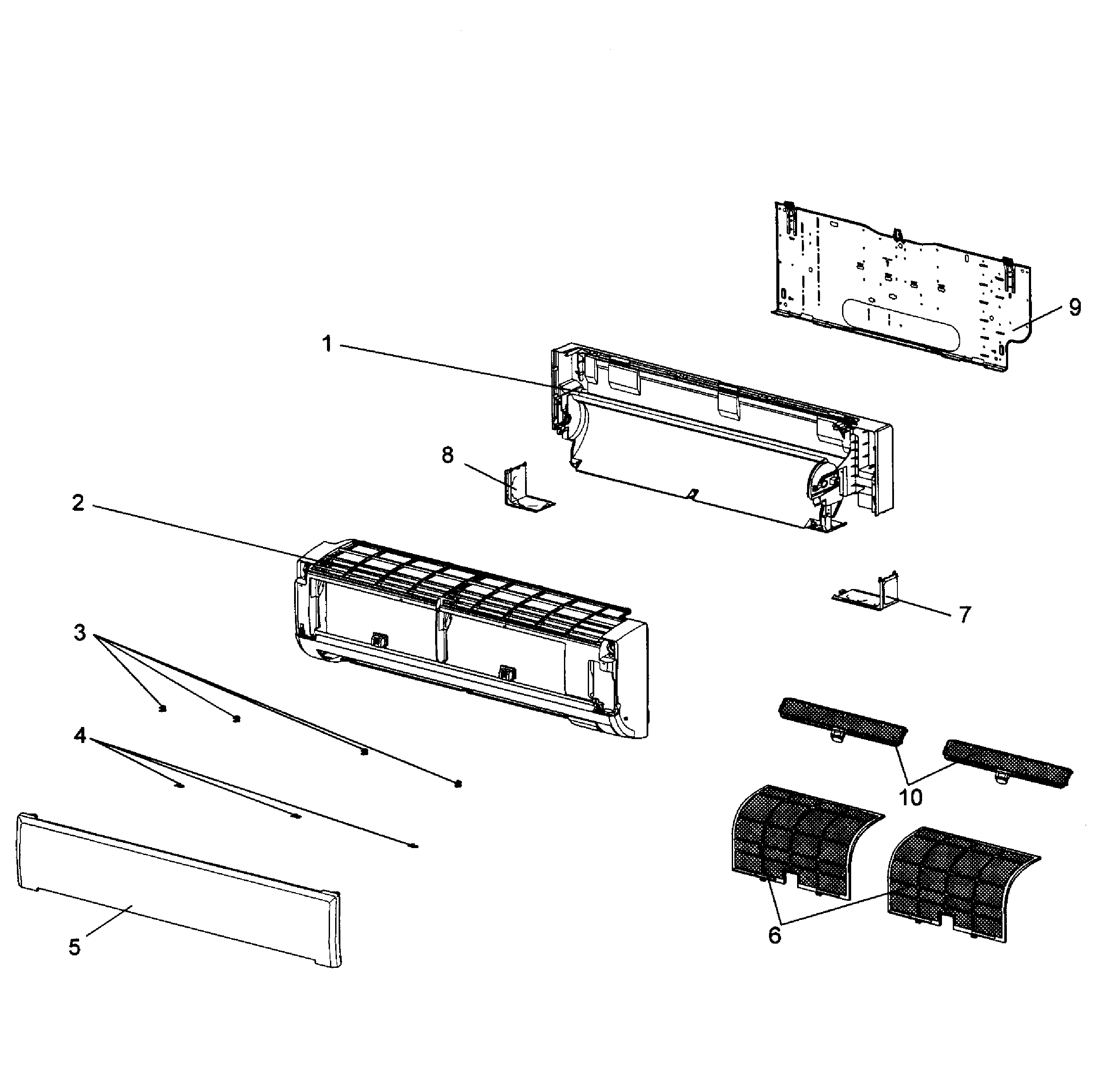 Mitsubishi MSZ-FE18NA air handler diagram