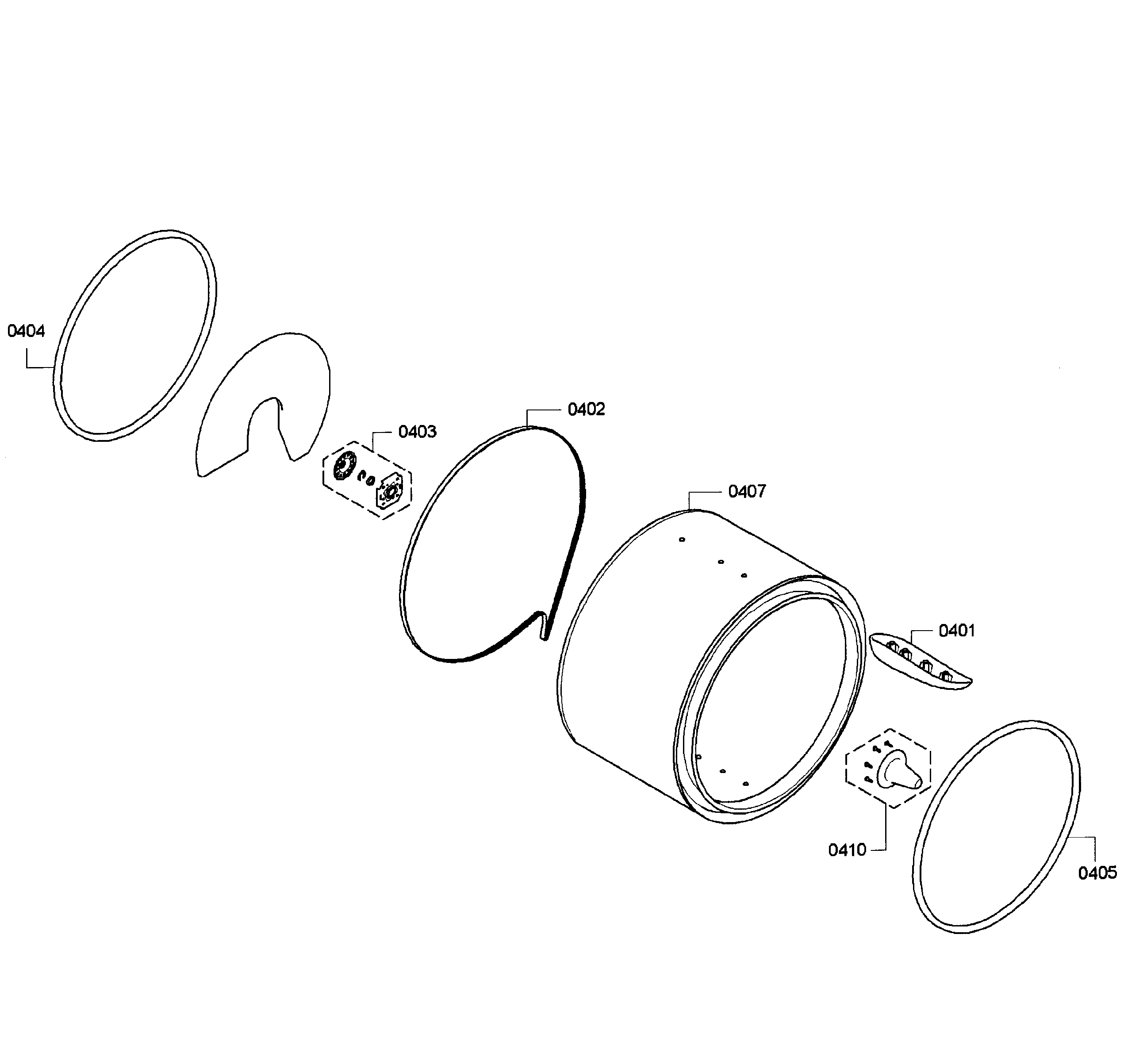 Bosch WTC82100US/09 drum assy diagram