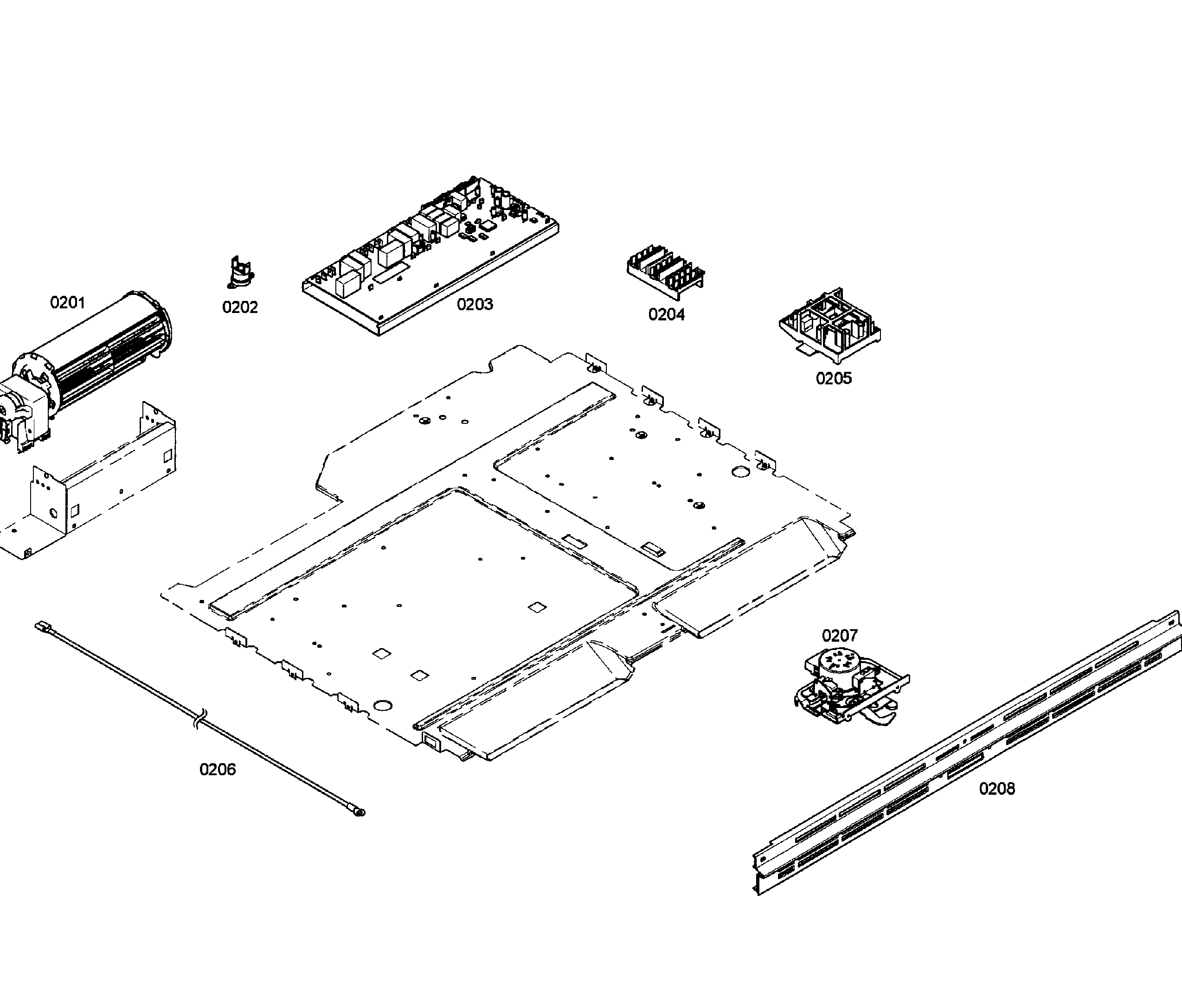 Bosch HBL3460UC/01 pcb's assy diagram