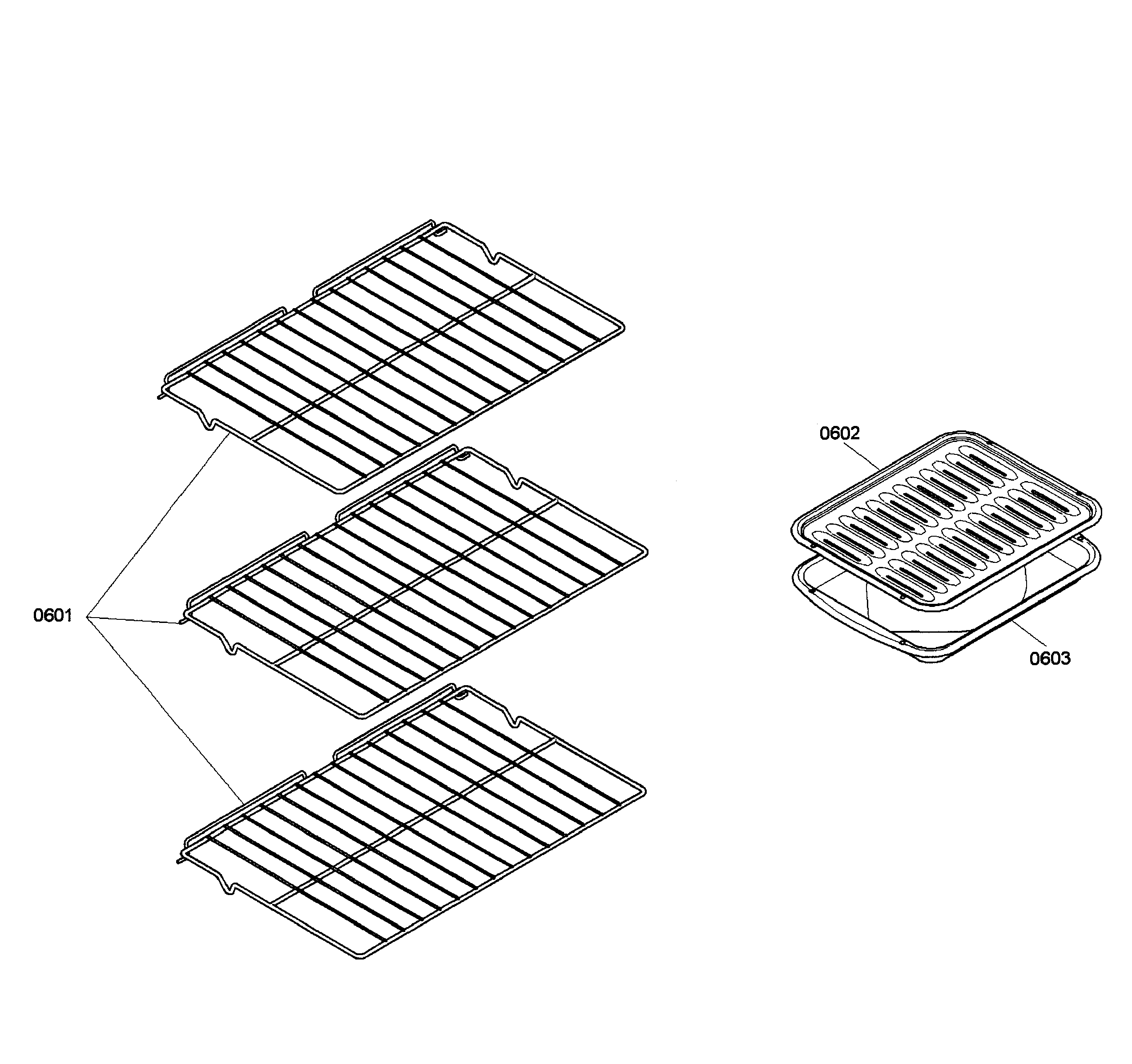 Bosch HBL3460UC/01 shelfs diagram
