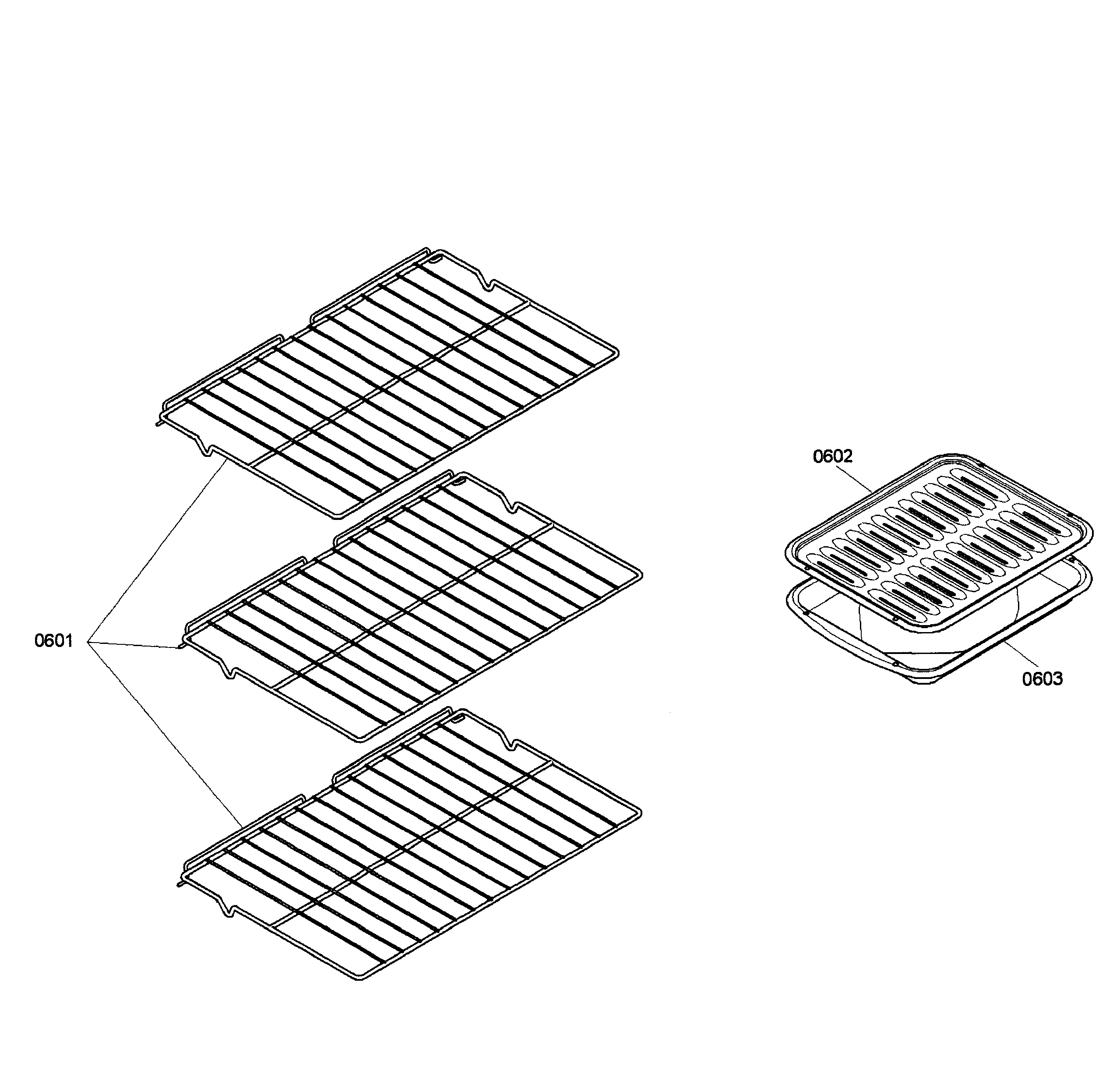 Bosch HBL3460UC/03 shelfs diagram