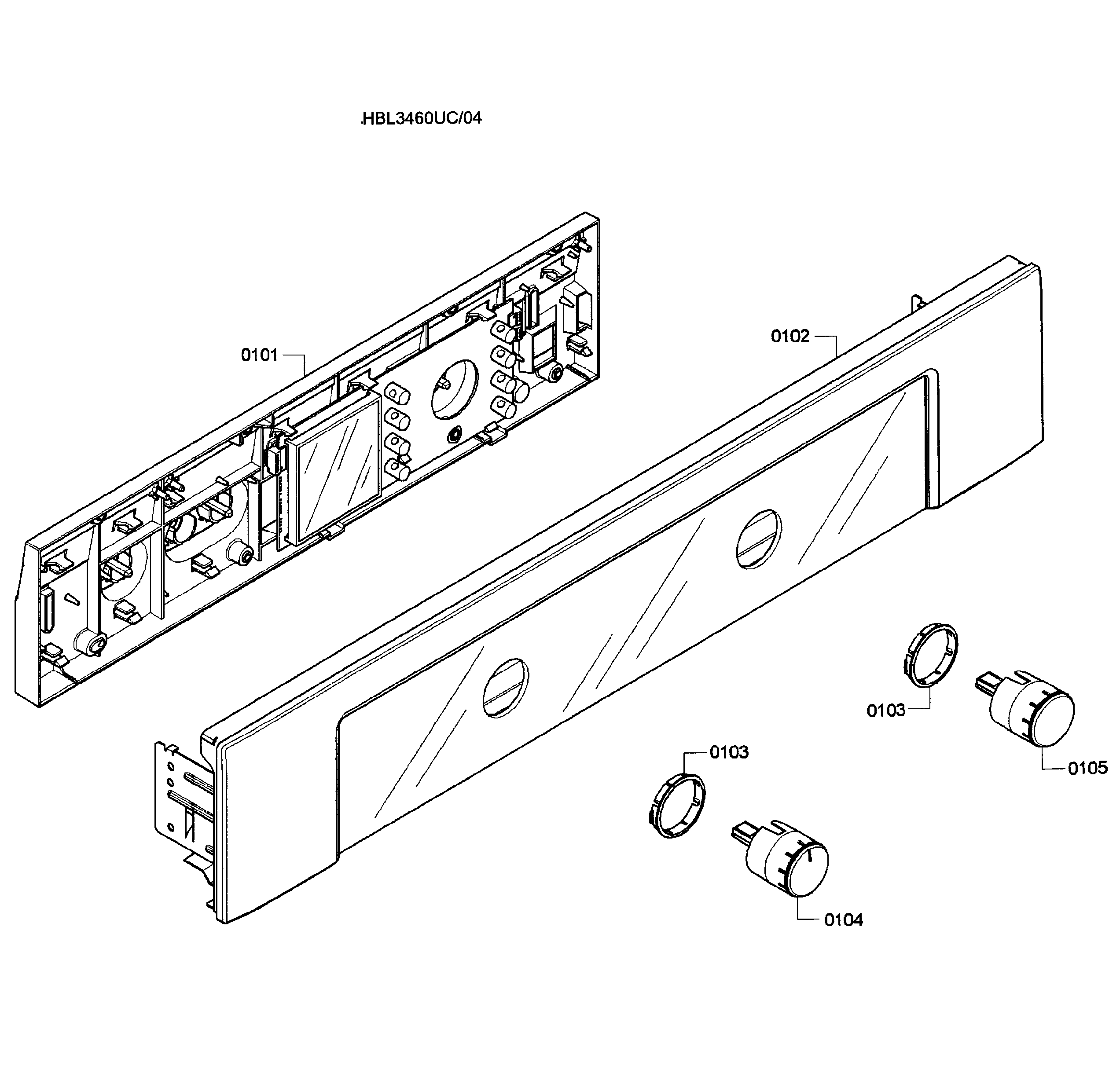 Bosch HBL3460UC/04 control panel diagram