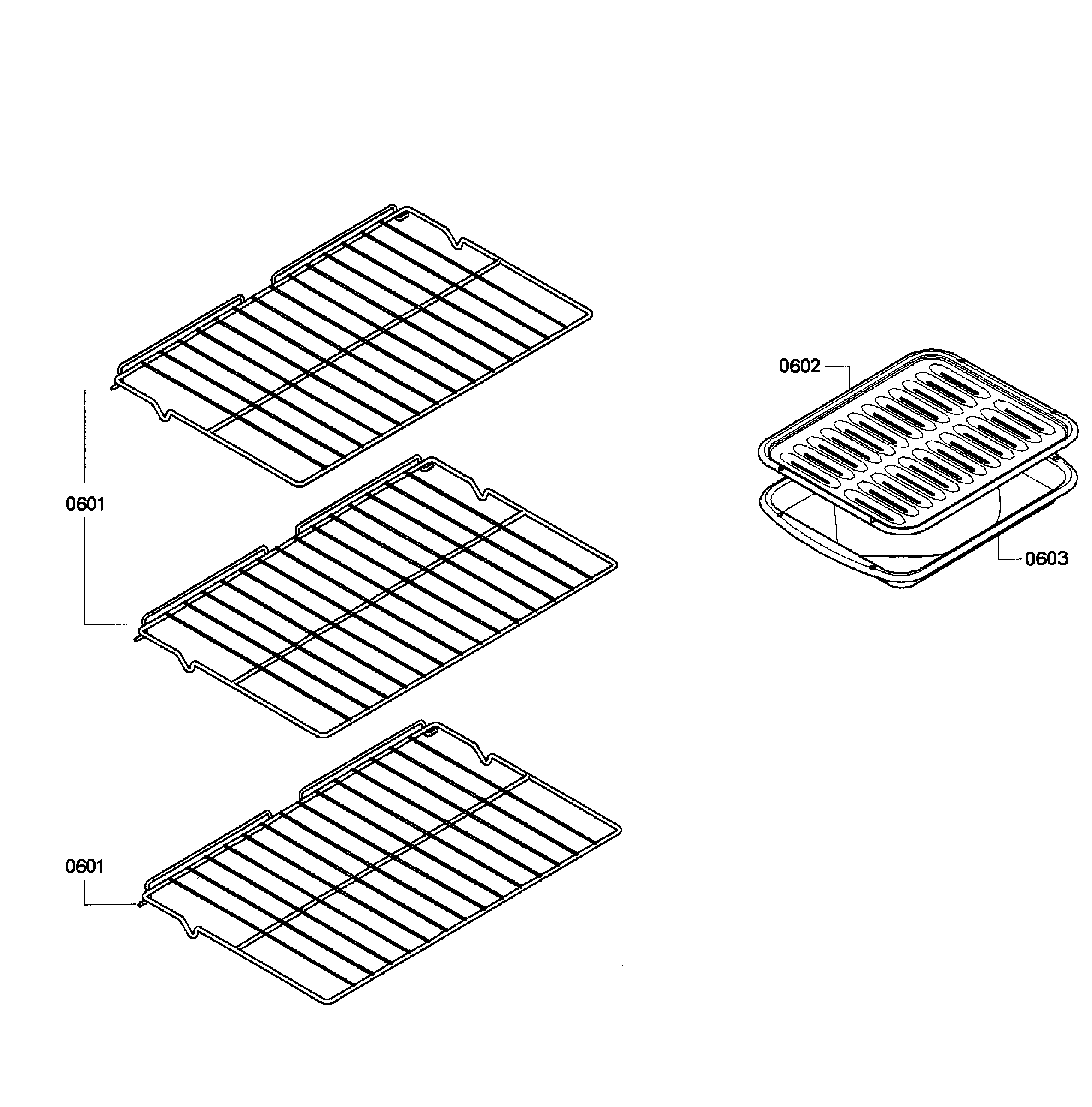 Bosch HBL3460UC/04 shelfs diagram