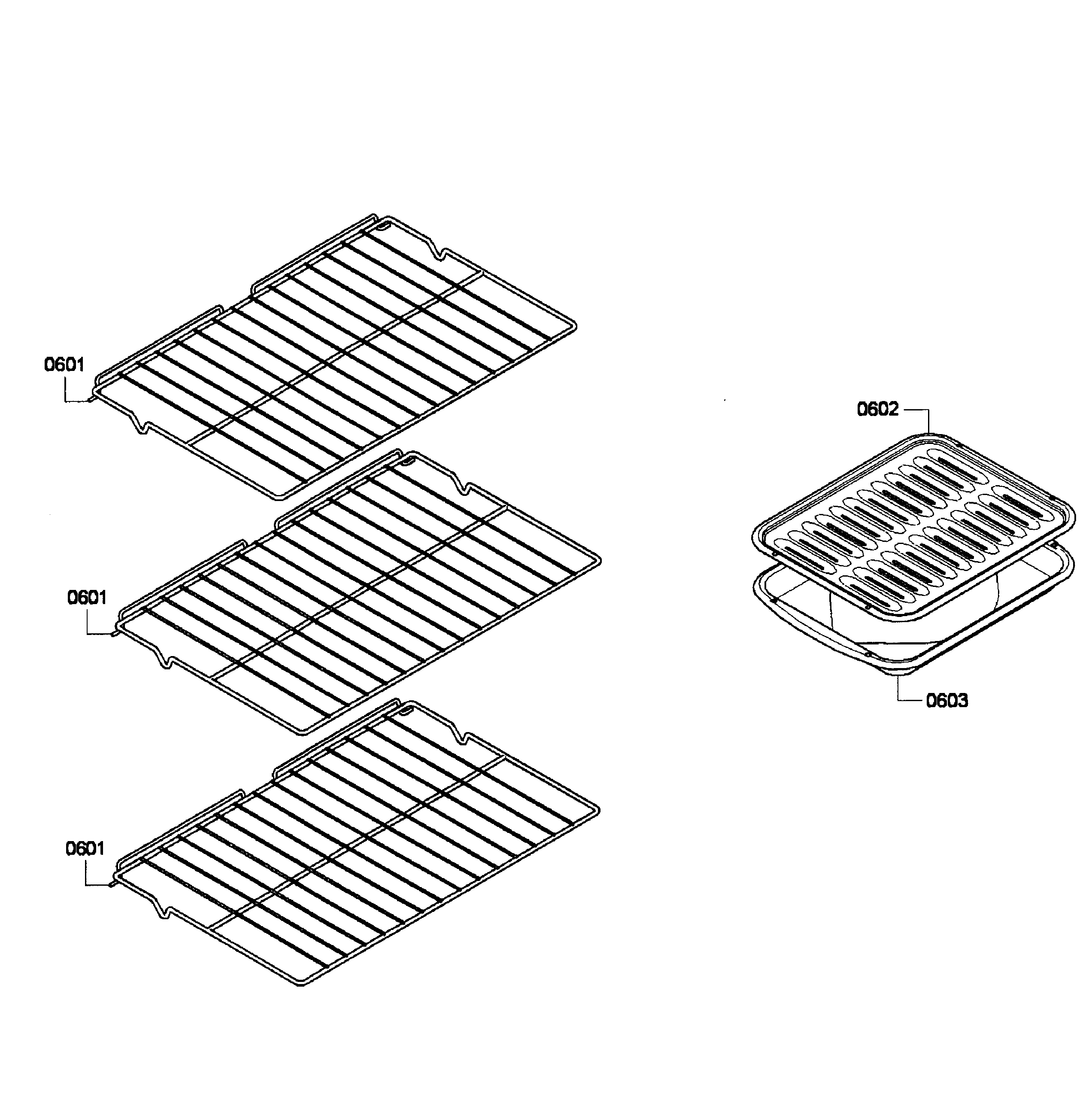 Bosch HBL3460UC/05 shelfs diagram