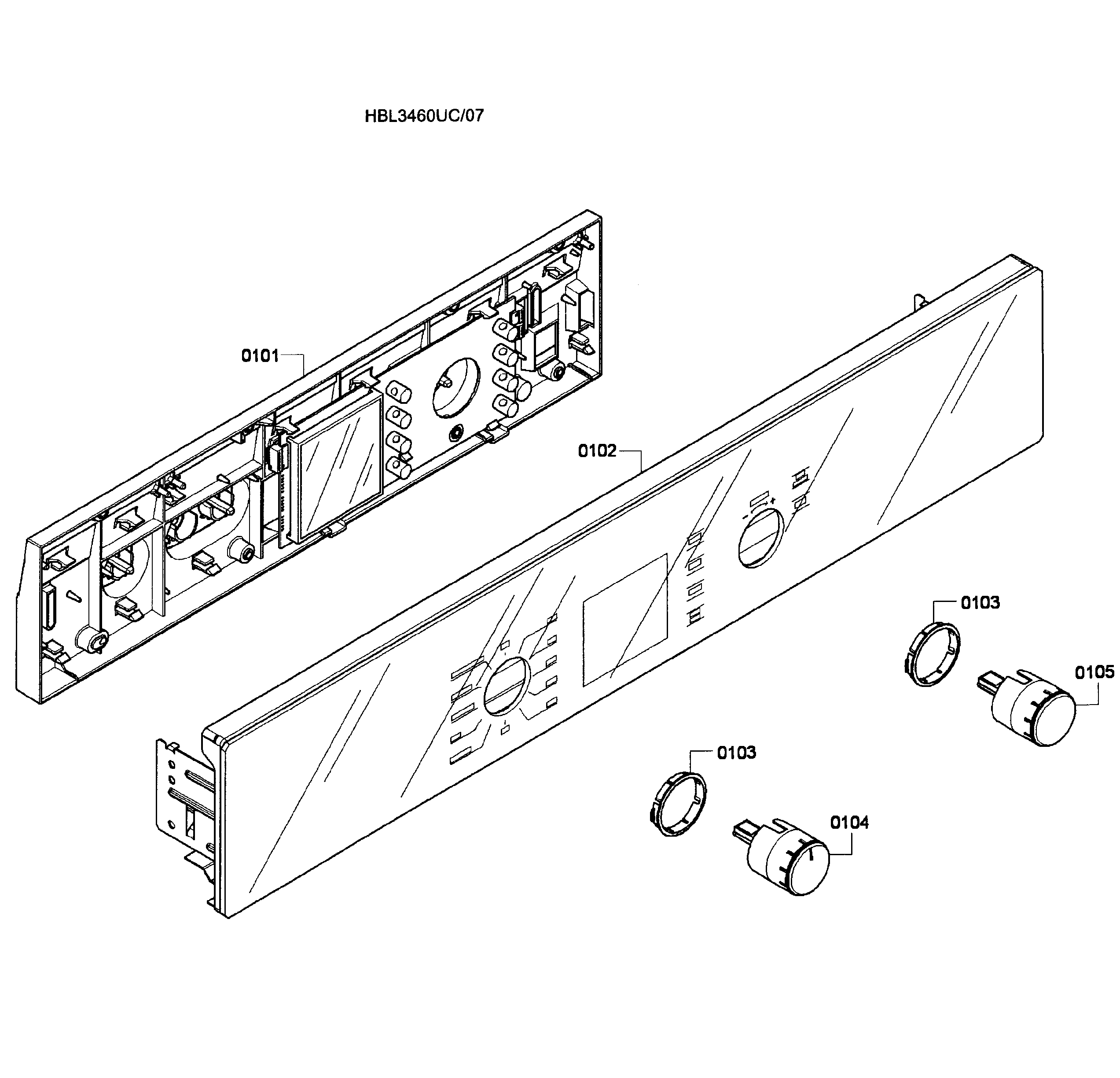 Bosch HBL3460UC/07 control panel diagram