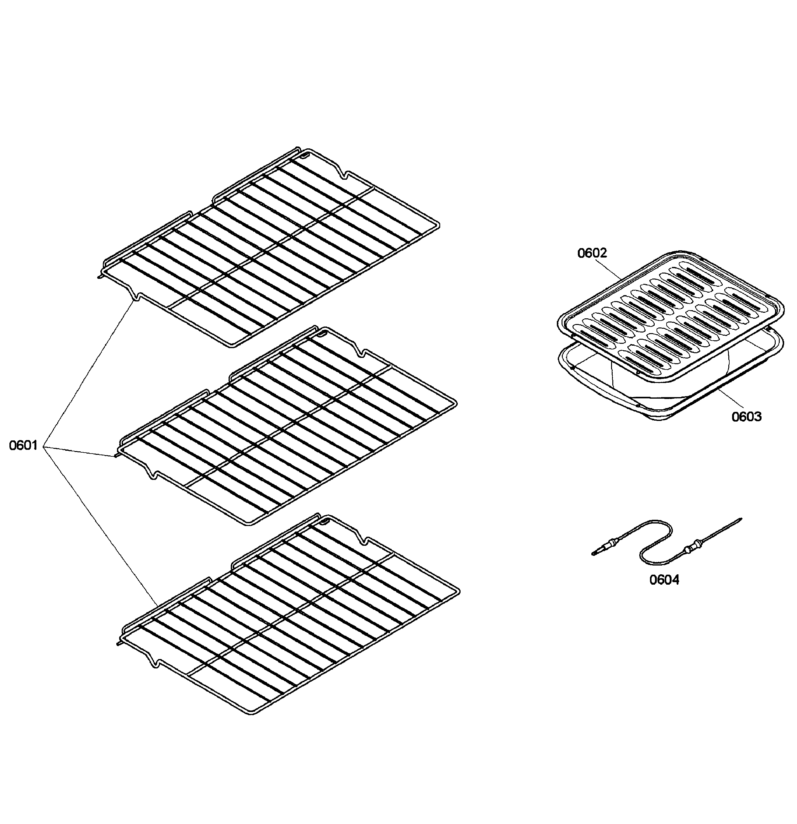 Bosch HBL5450UC/04 shelfs diagram