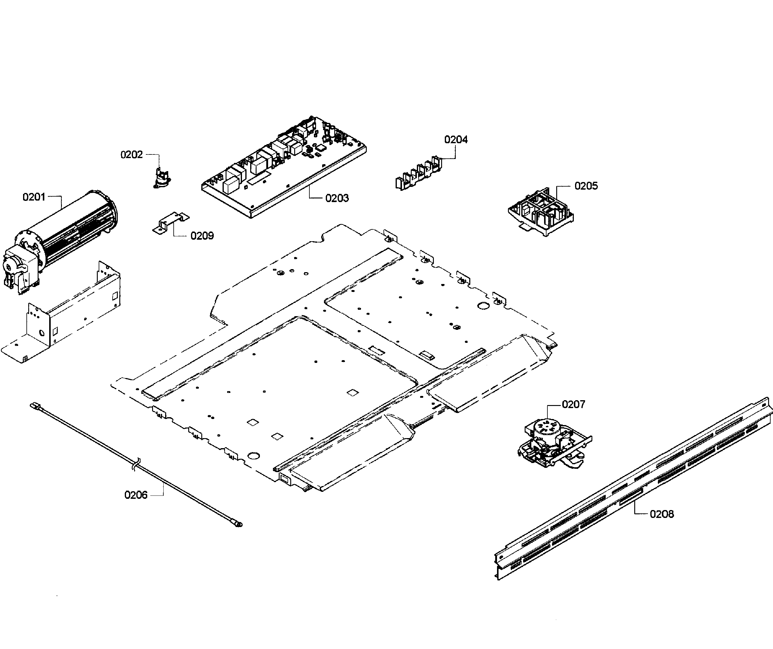 Bosch HBL5450UC/05 pcb's assy diagram