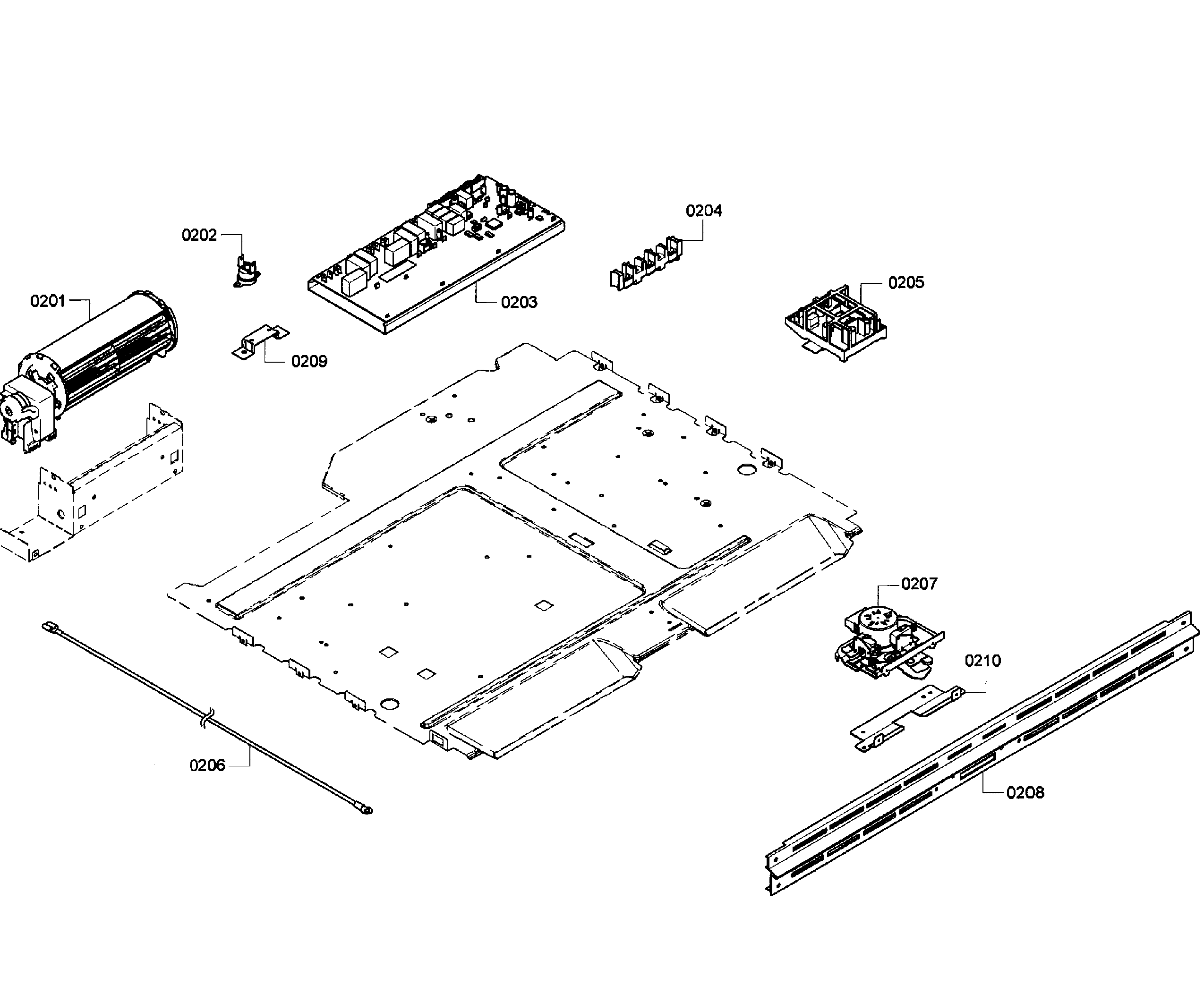Bosch HBL5450UC/08 pcb's assy diagram