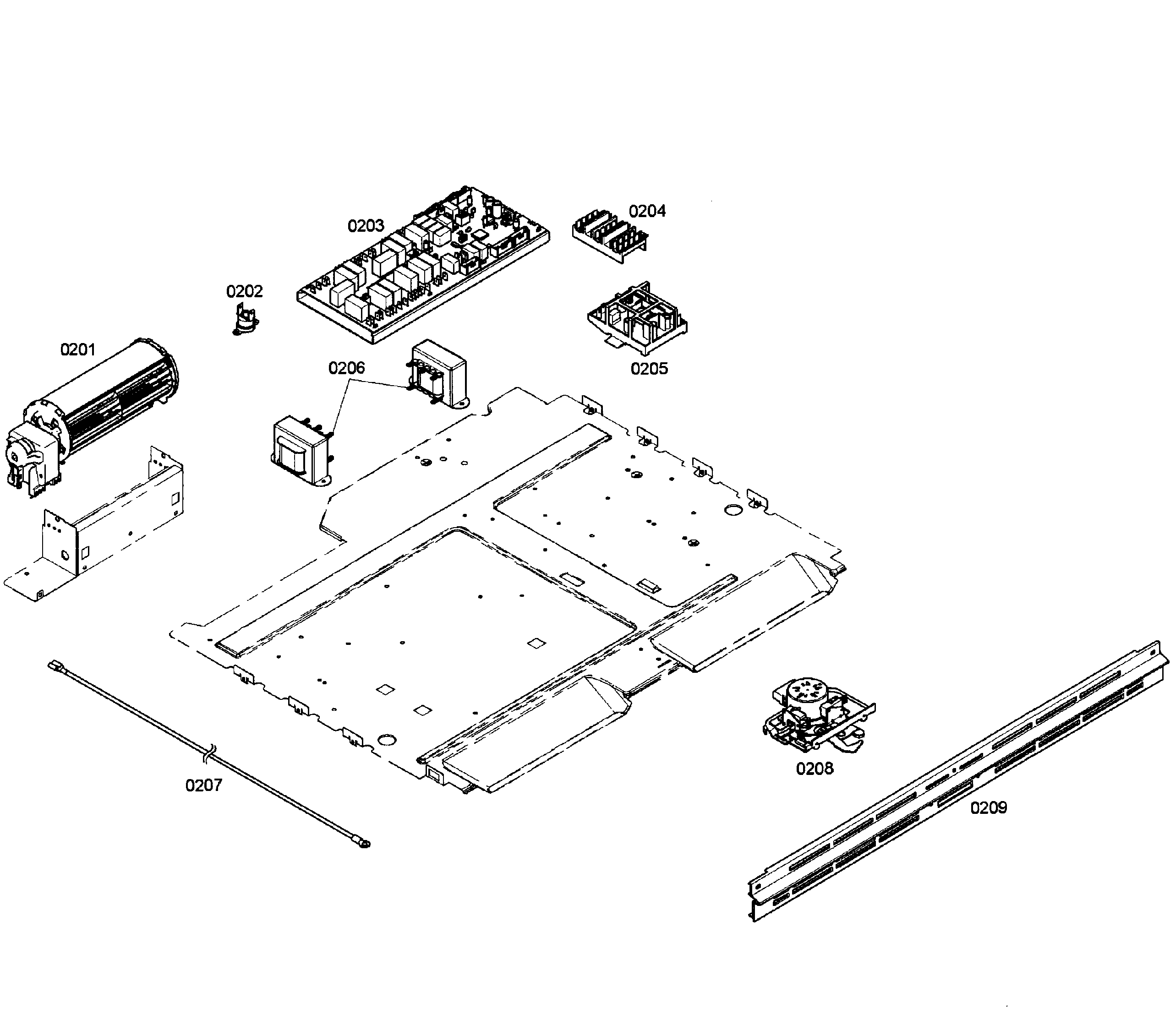 Bosch HBL8650UC/02 pcb's assy diagram