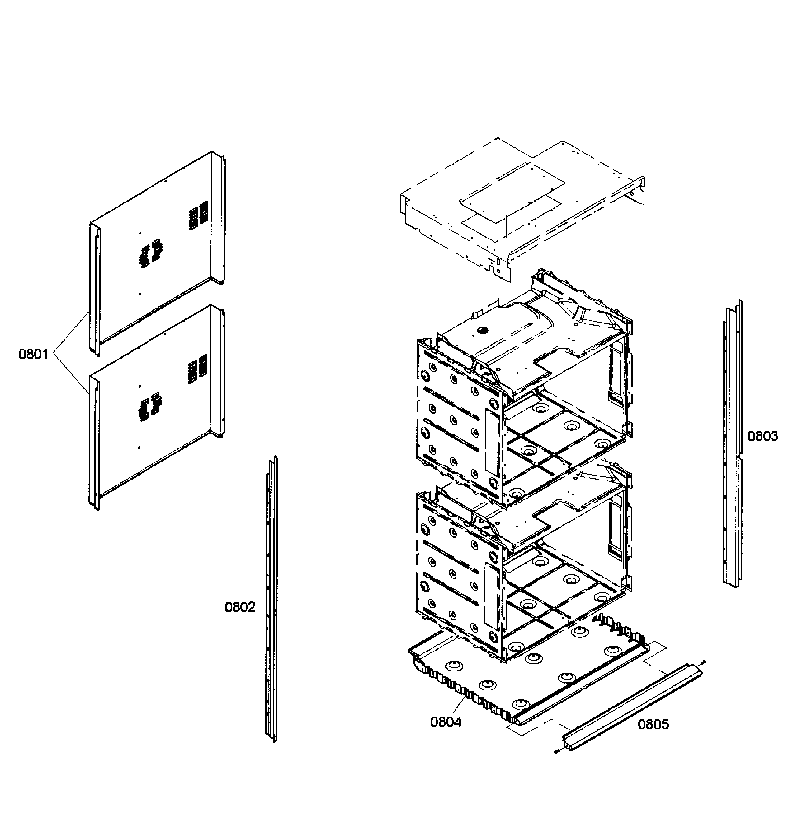 Bosch HBL8650UC/03 cabinet assy diagram