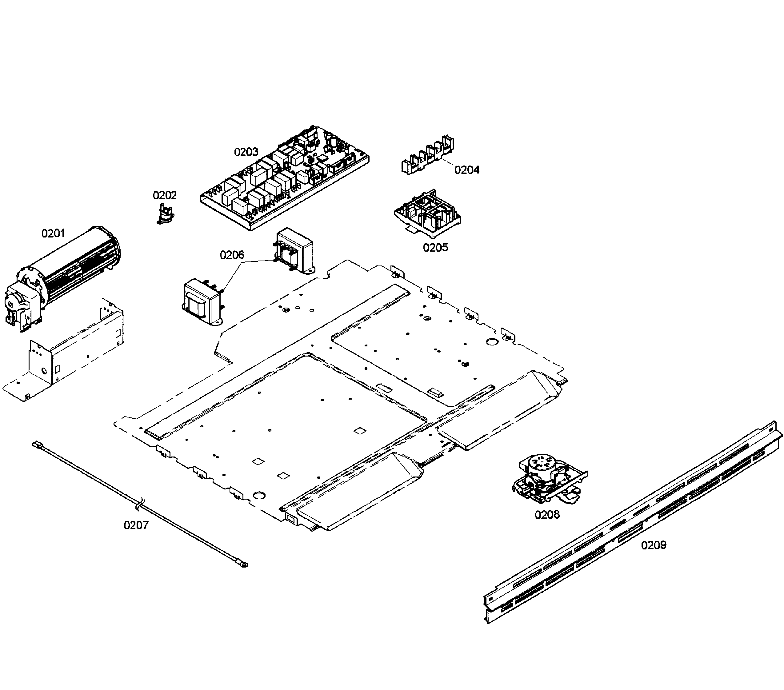 Bosch HBL8650UC/05 pcb's assy diagram